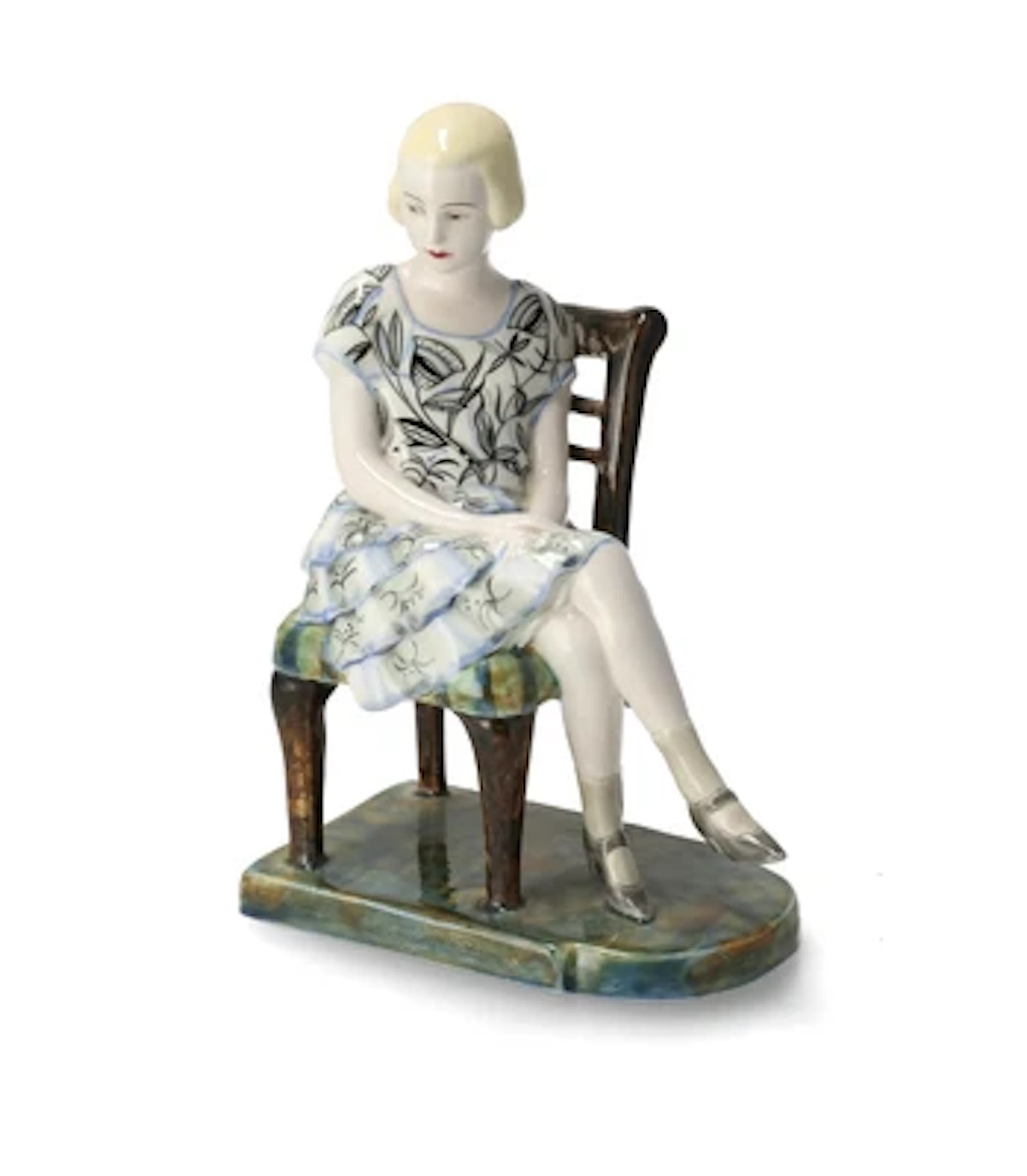 Eduard Klablena, a woman seated in an armchair, Langenzersdorf