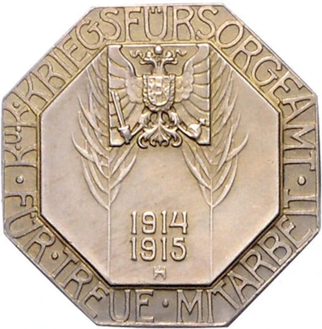 Abzeichen k. u. k. Kriegsfürsorgeamt "Für treue Mitarbeit 1914/1915"