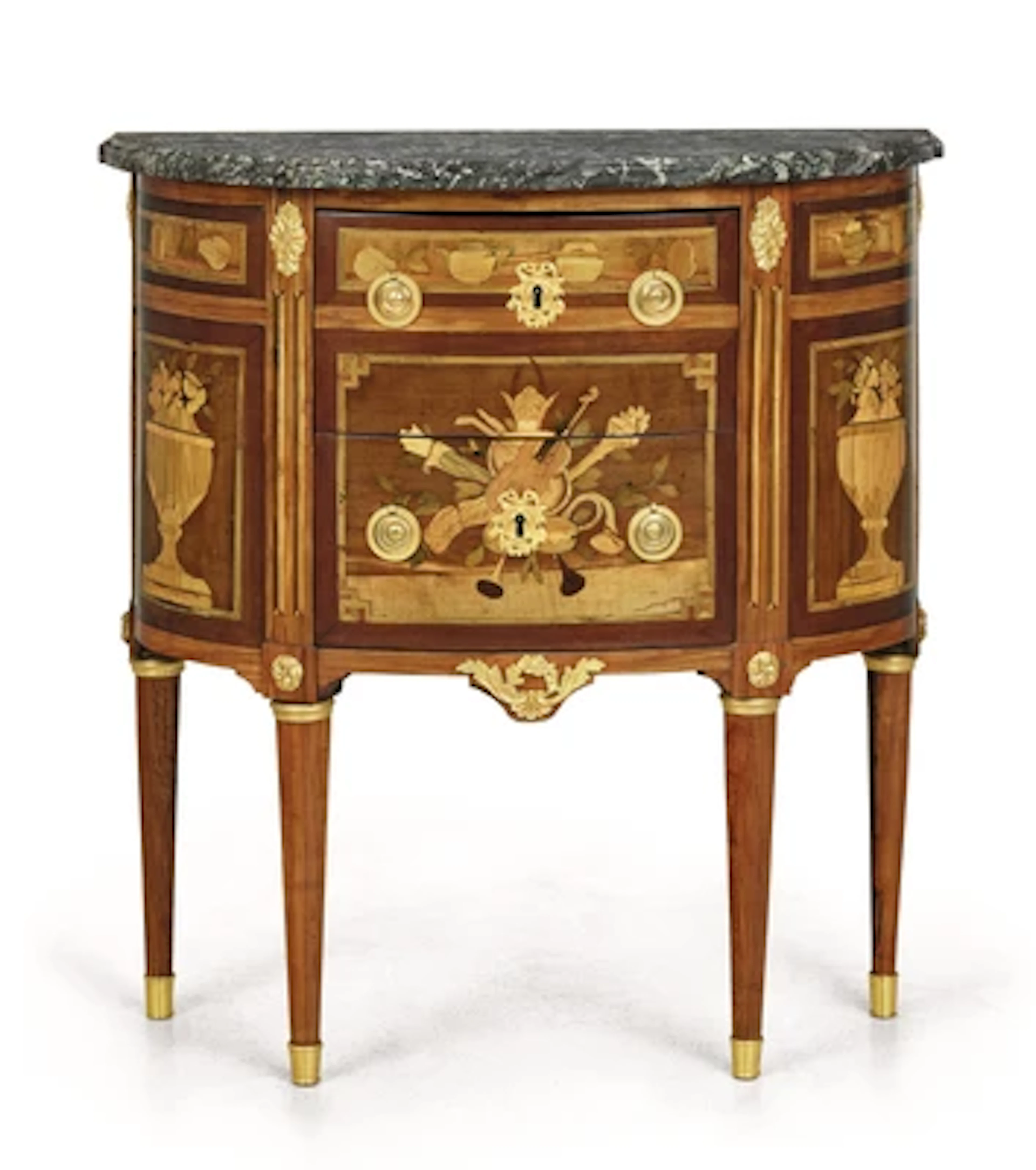 A Semicircular Salon Commode