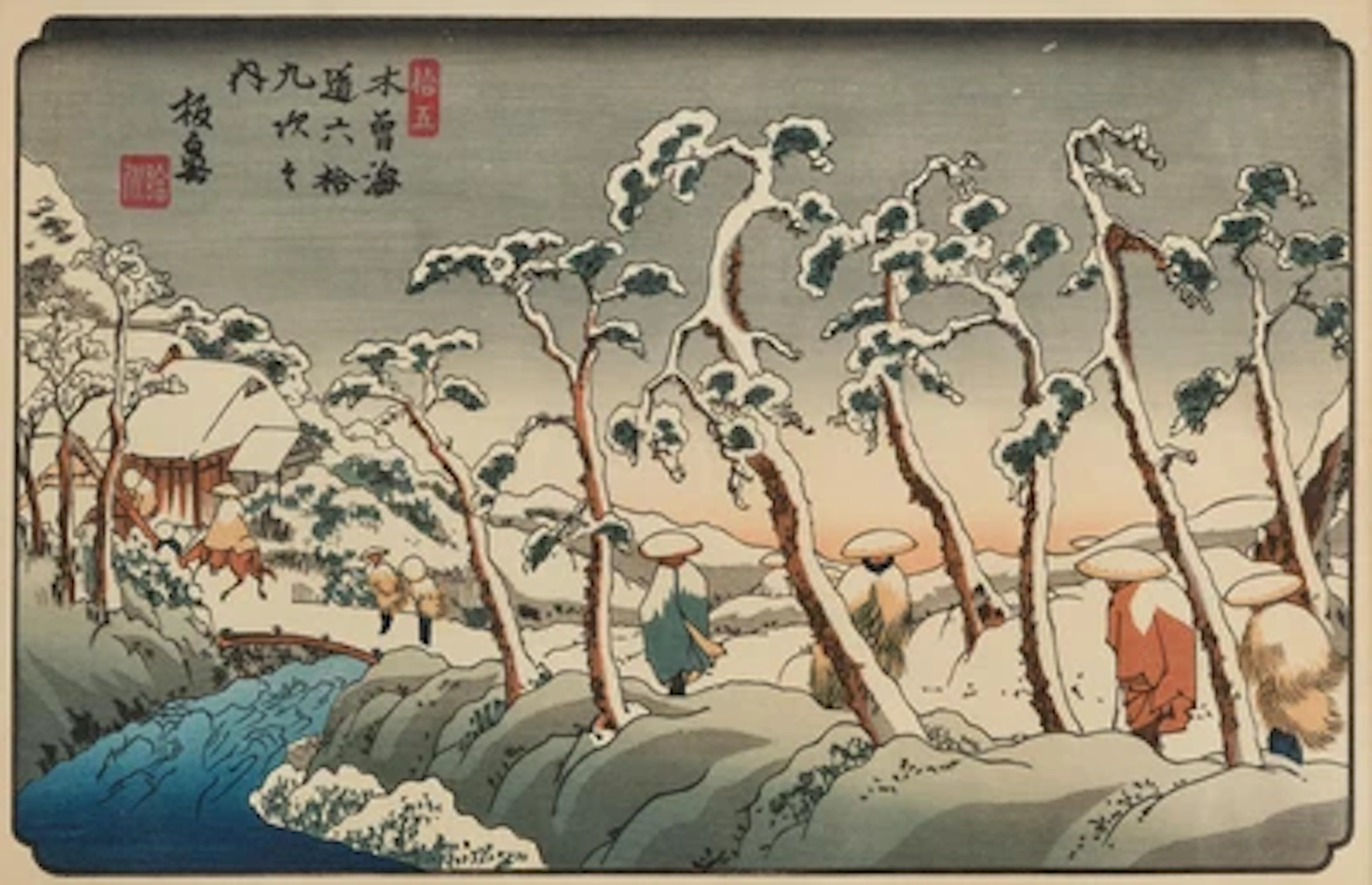 Keisai Eisen (1790-1848) Nachschnitt, 20. Jh., Itahana,