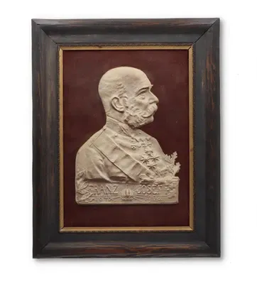 K. u. k. Monarchie, Kaiserhaus - geprägtes Relief-Portrait von Kaiser