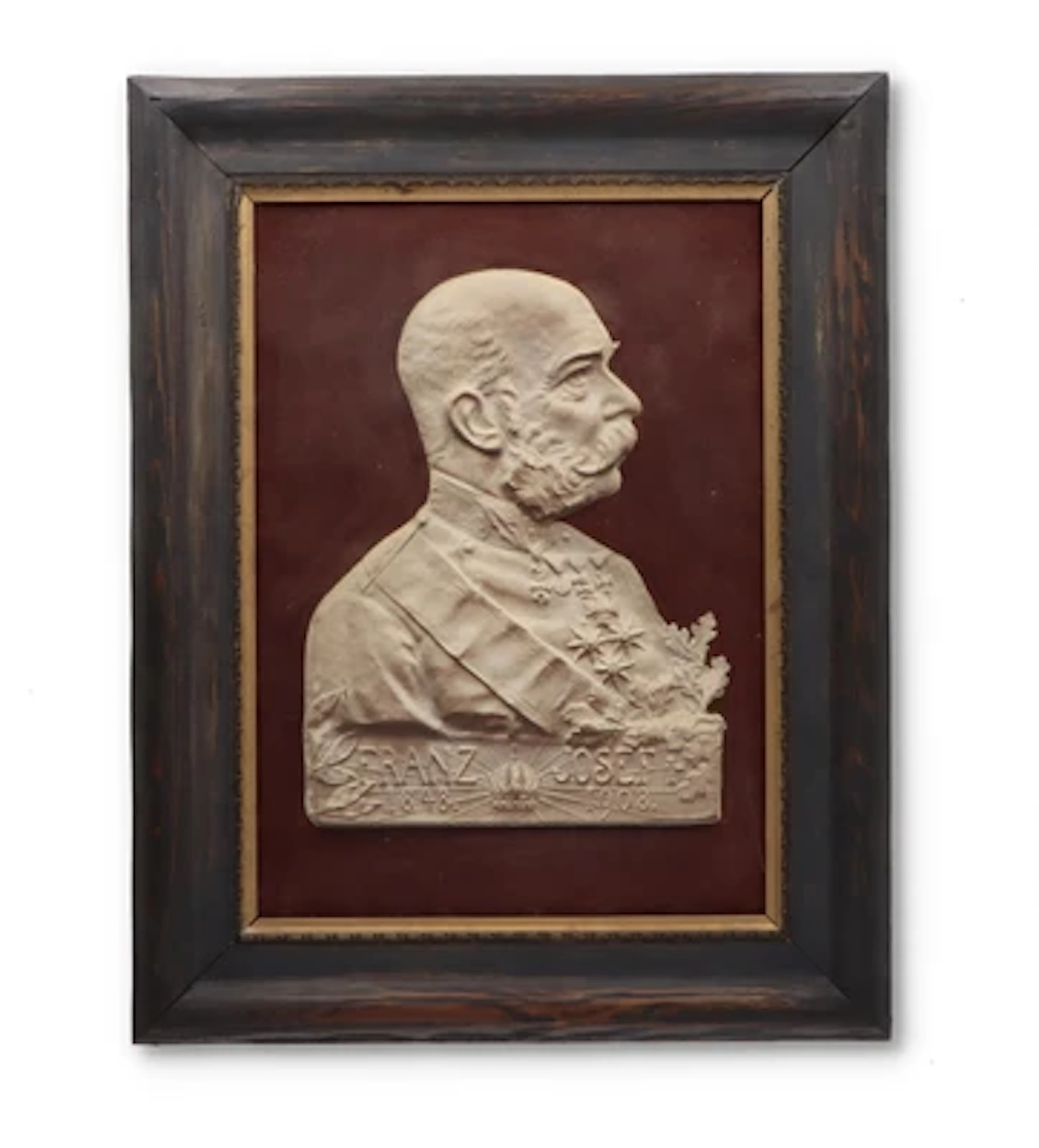 K. u. k. Monarchie, Kaiserhaus - geprägtes Relief-Portrait von Kaiser