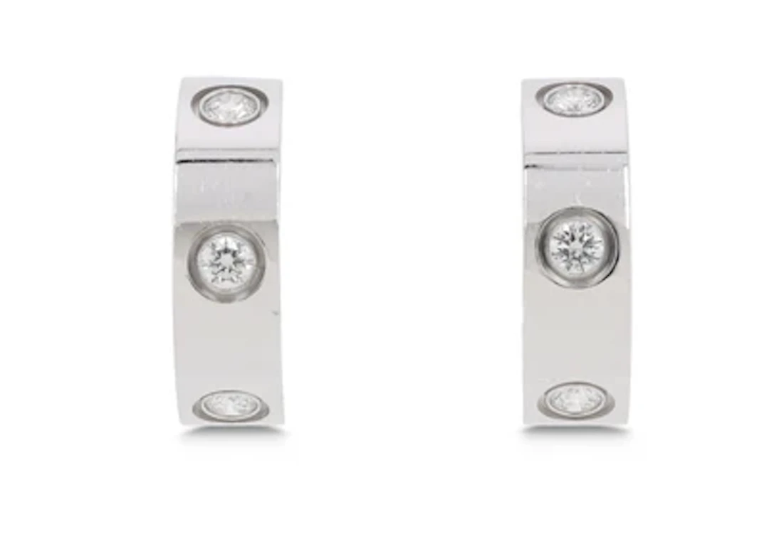 Cartier Love diamond hoop earrings