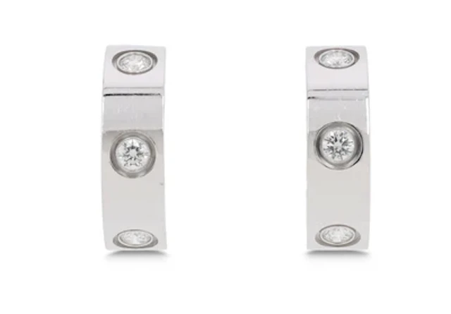 Cartier Love diamond hoop earrings