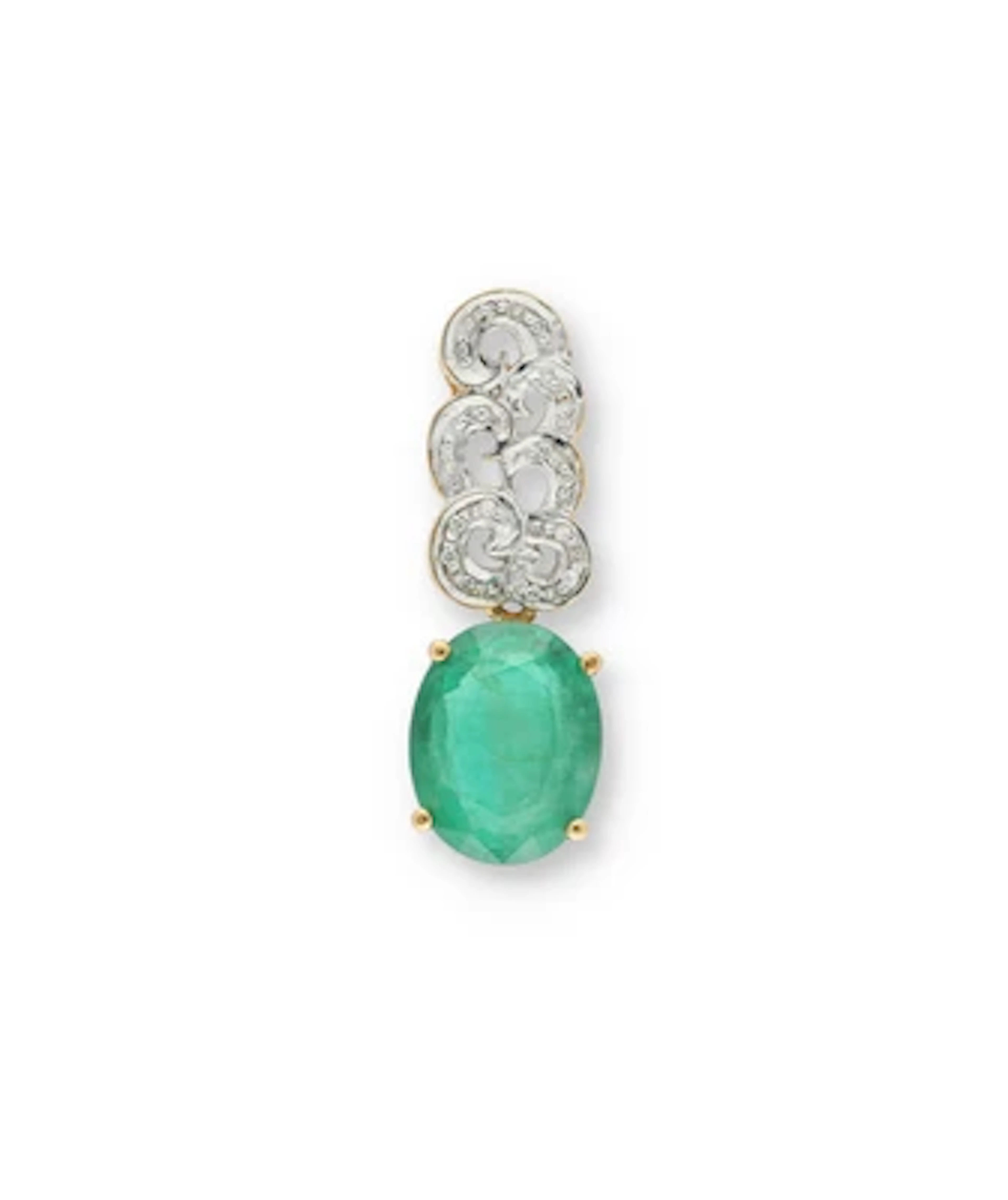Diamant Smaragd Anhänger