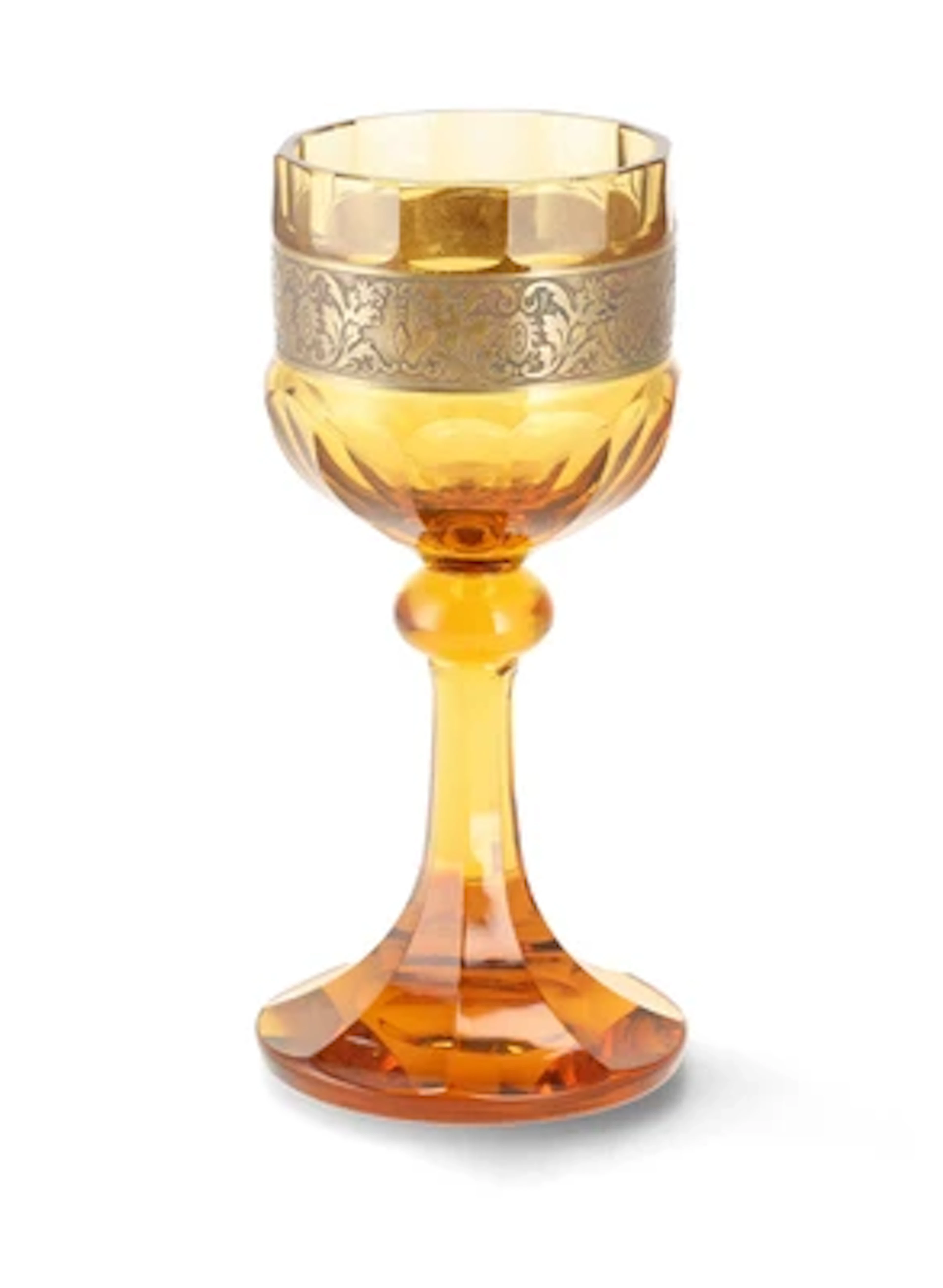 A goblet, model number 2597, designed by Leo Moser (?), with Fipop