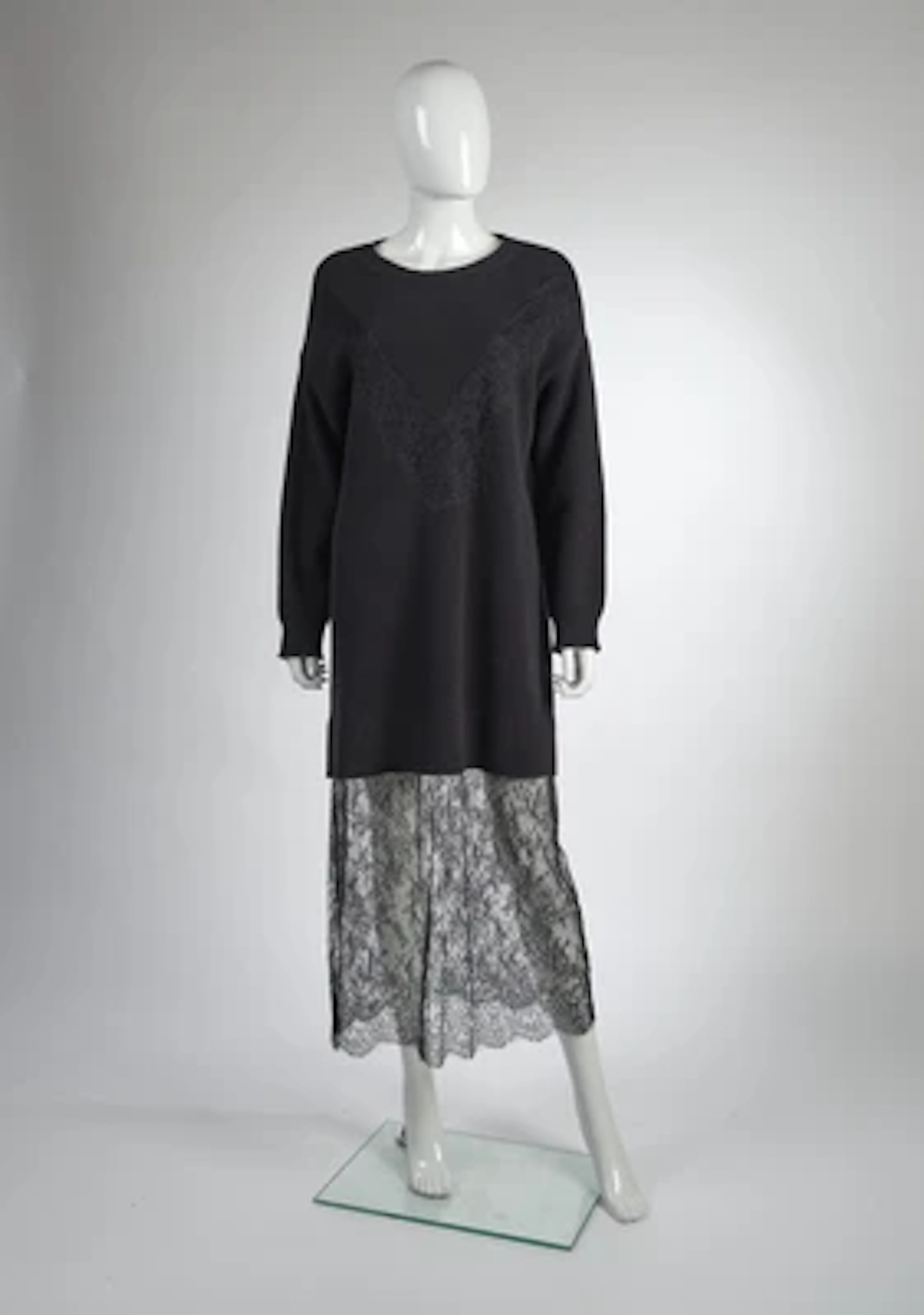 VALENTINO Strickkleid mit Spitze