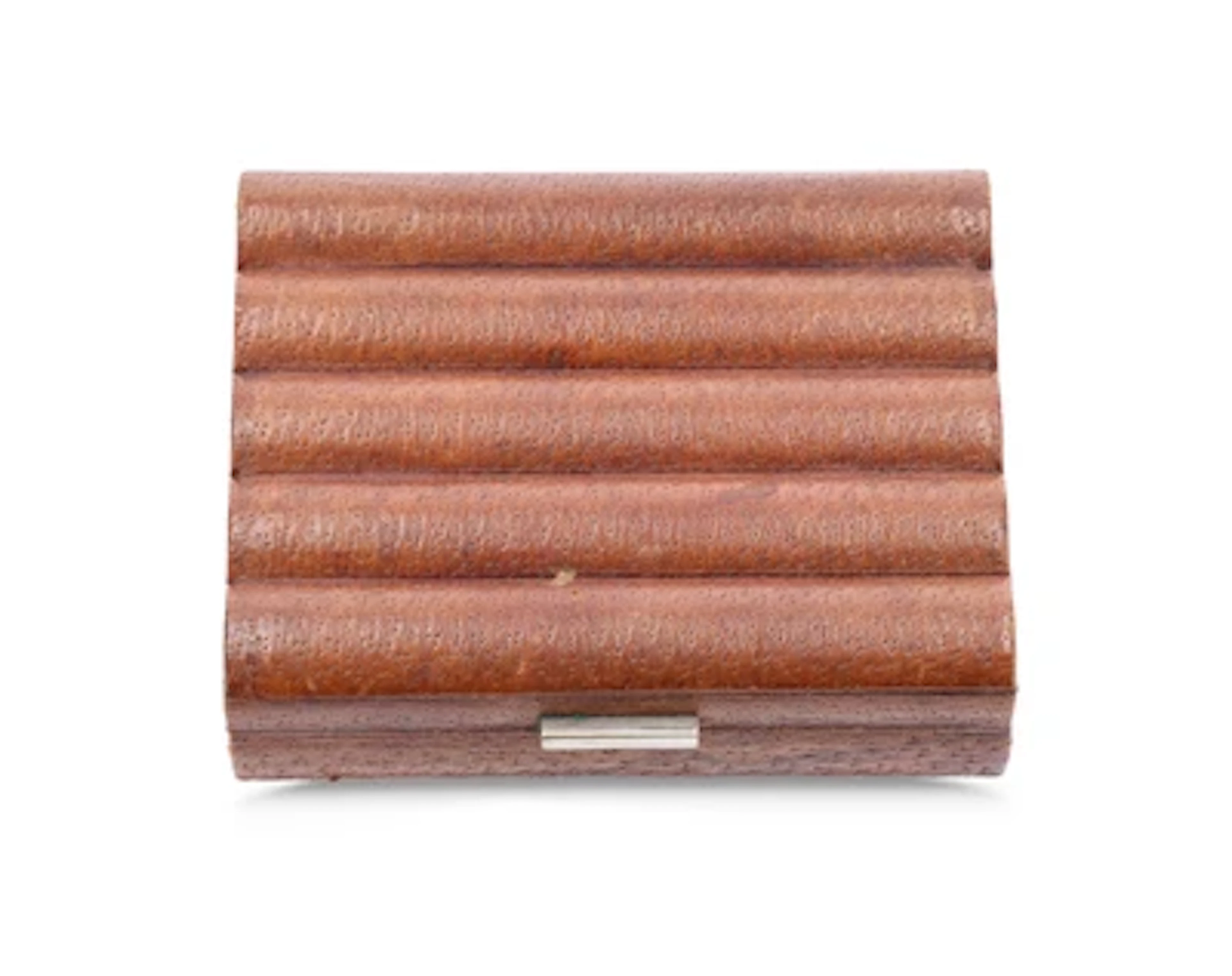 A lidded box or leather snuffbox, designed in around 1920