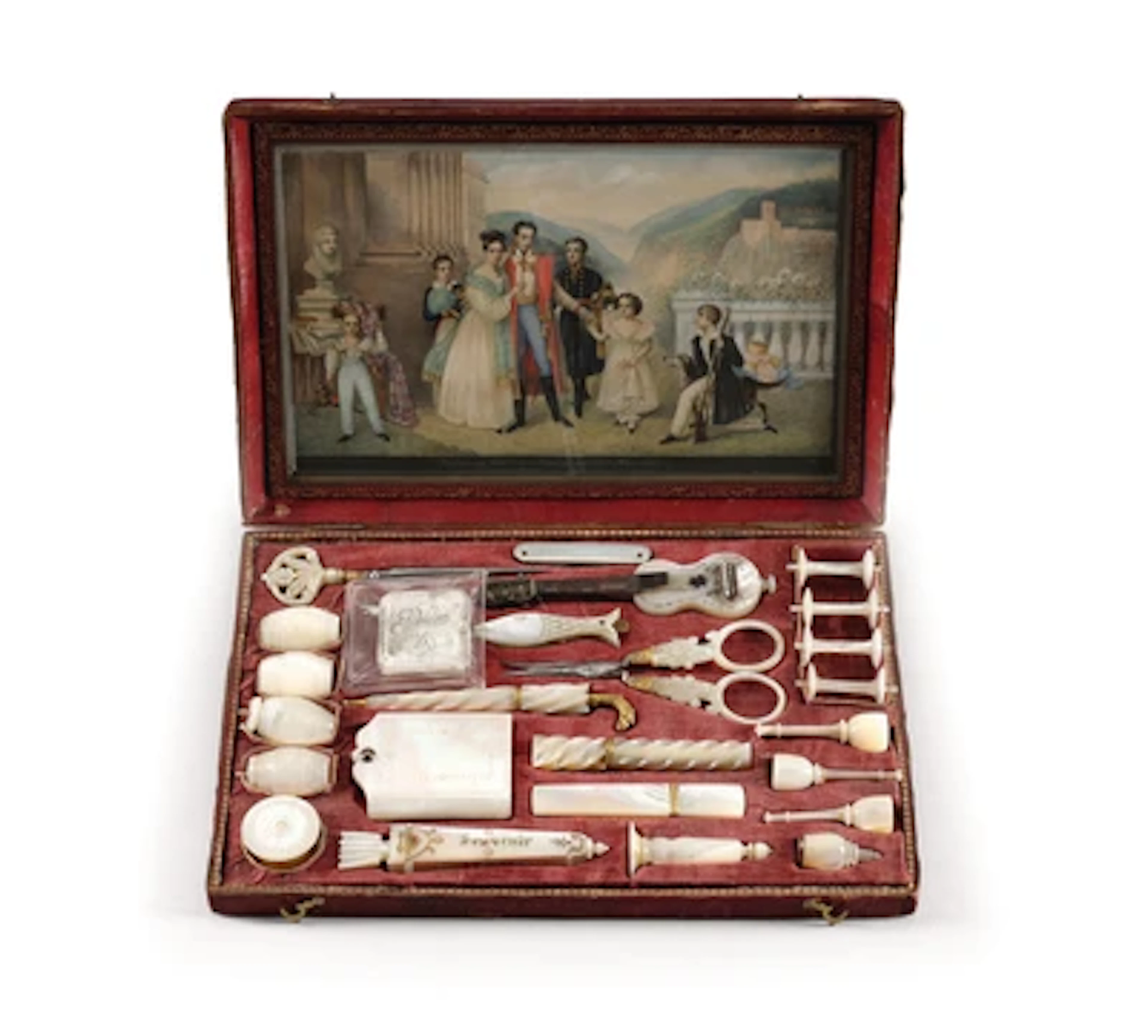 Biedermeier Näh - und Spielkassette