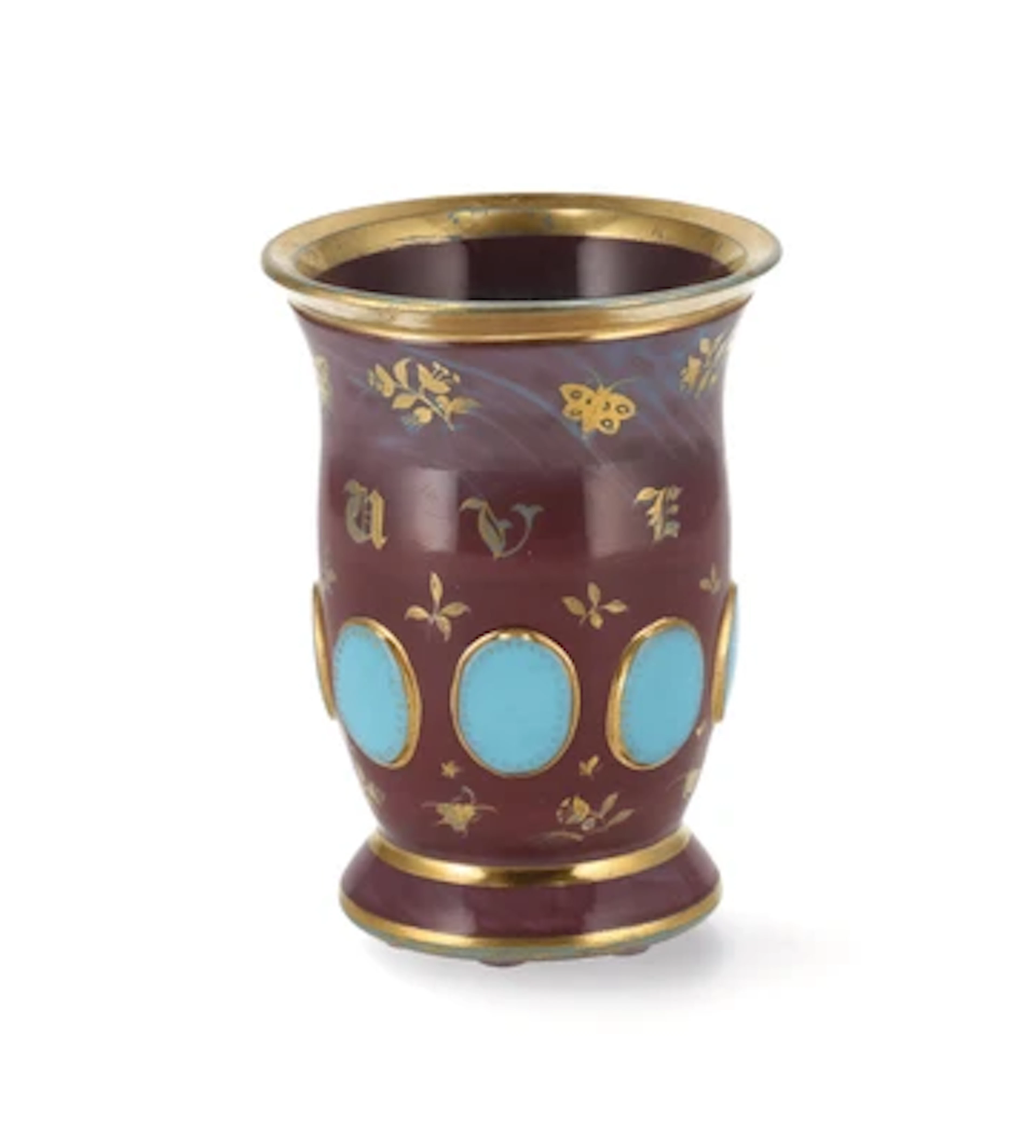 A Lithyalin Beaker, c. 1830/35 Glass: Harrach’sche Hütte, Neuwelt