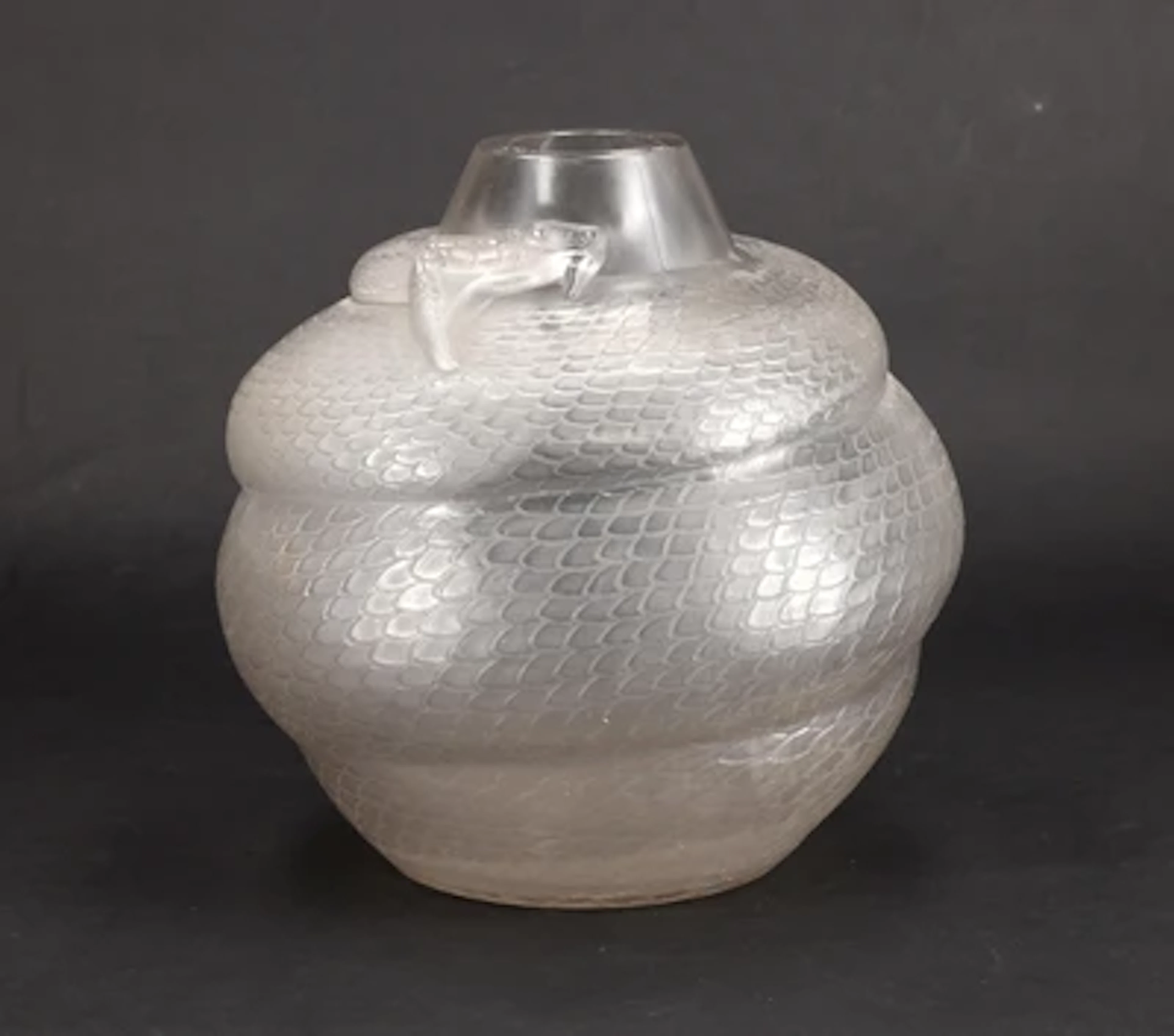 A "Serpent" vase, designed on 23 April 1924, René Lalique Wingen-sur-Moder