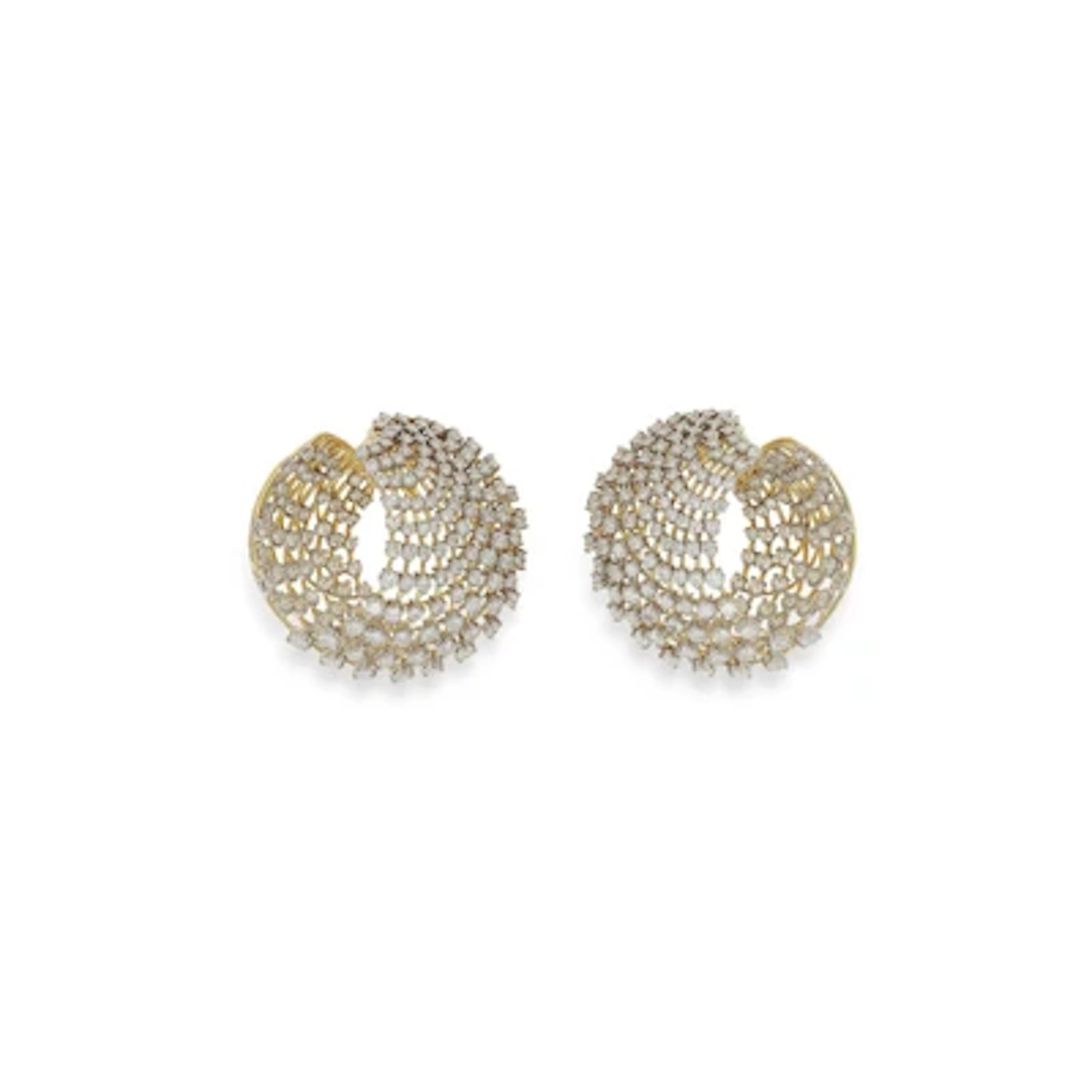 Brillant Blüten Ohrhänger zus. ca. 11,00 ct