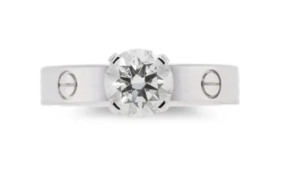 Cartier Love brilliant-cut diamond solitaire ring 1.13 ct