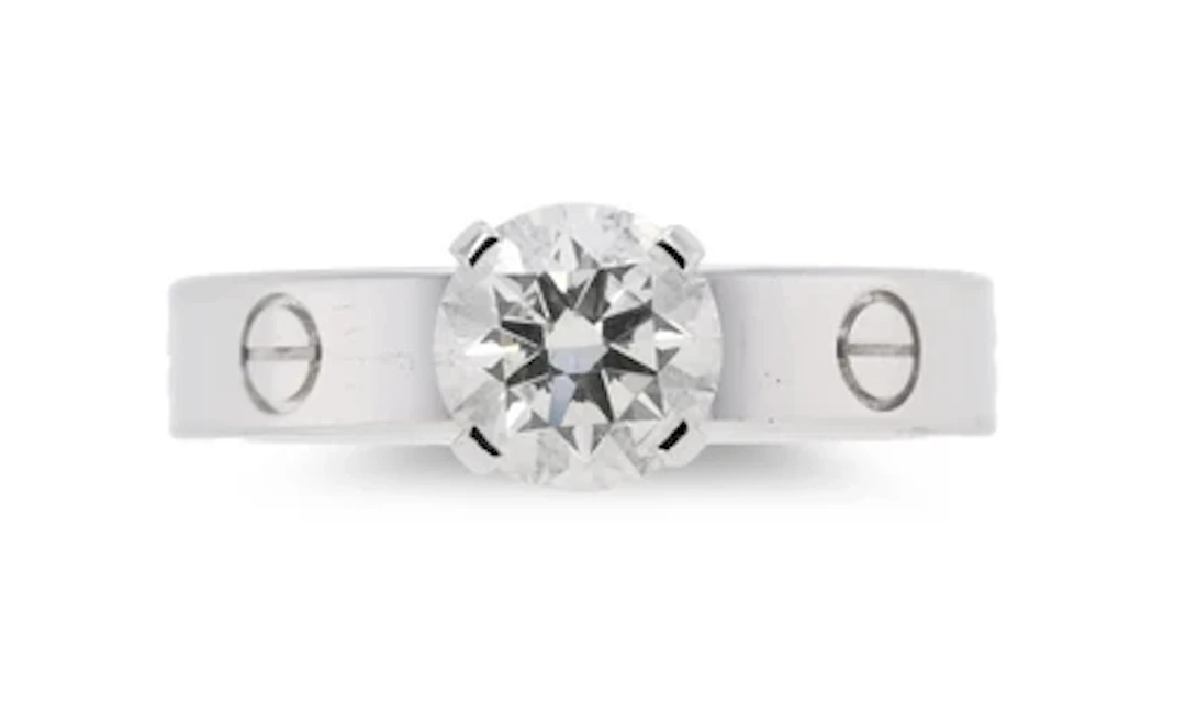 Cartier Love brilliant-cut diamond solitaire ring 1.13 ct
