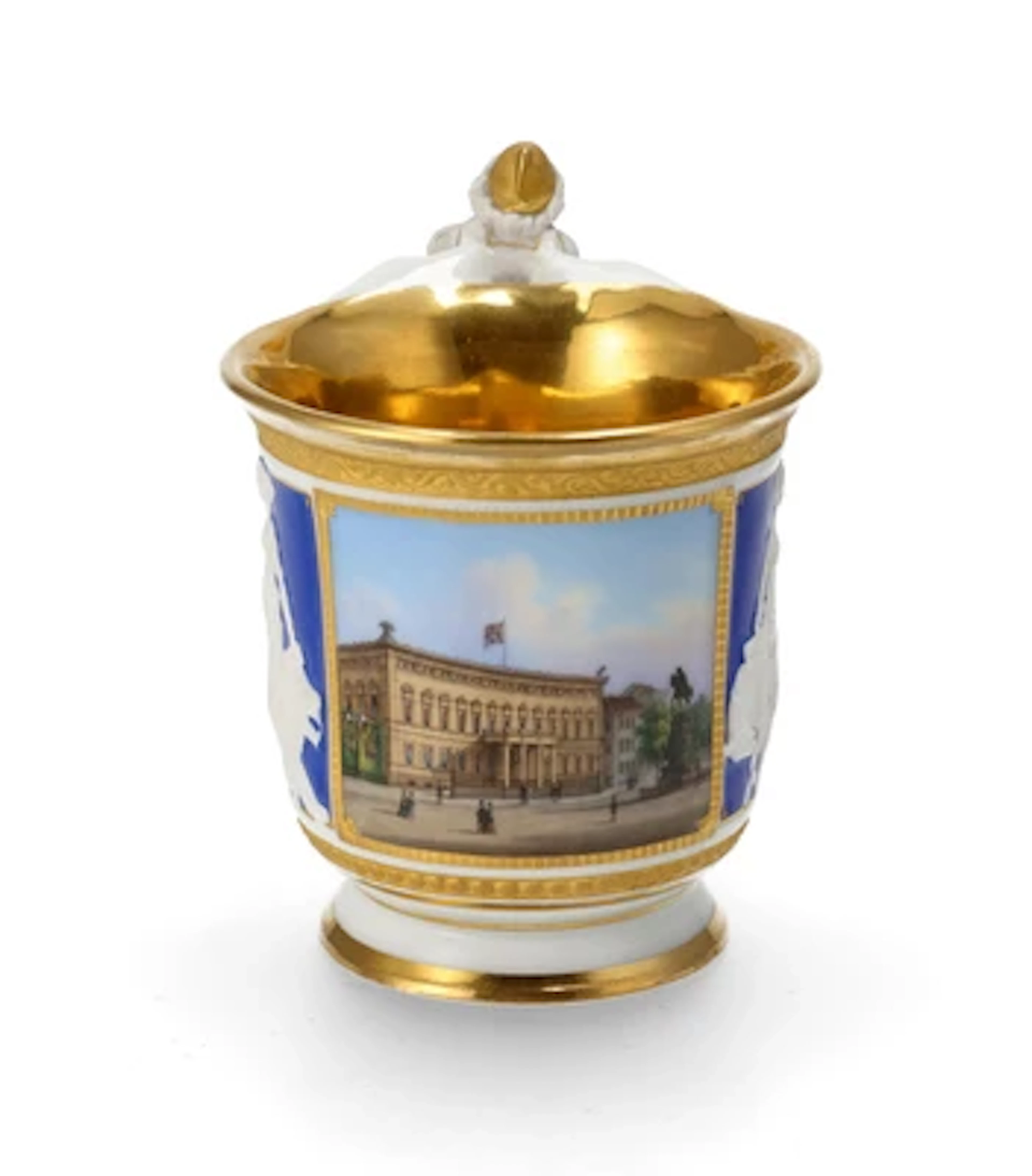 Vedutentasse mit Kaiser Wilhelm Palais in Berlin, KPM Berlin, um 1870,