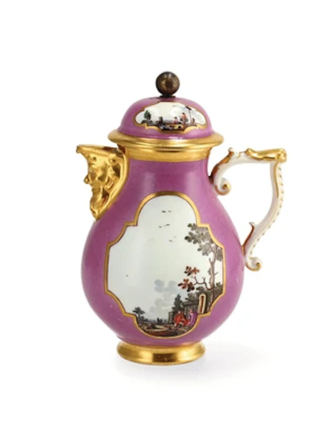 A Jug with Purple Ground, Meissen, c. 1740/45