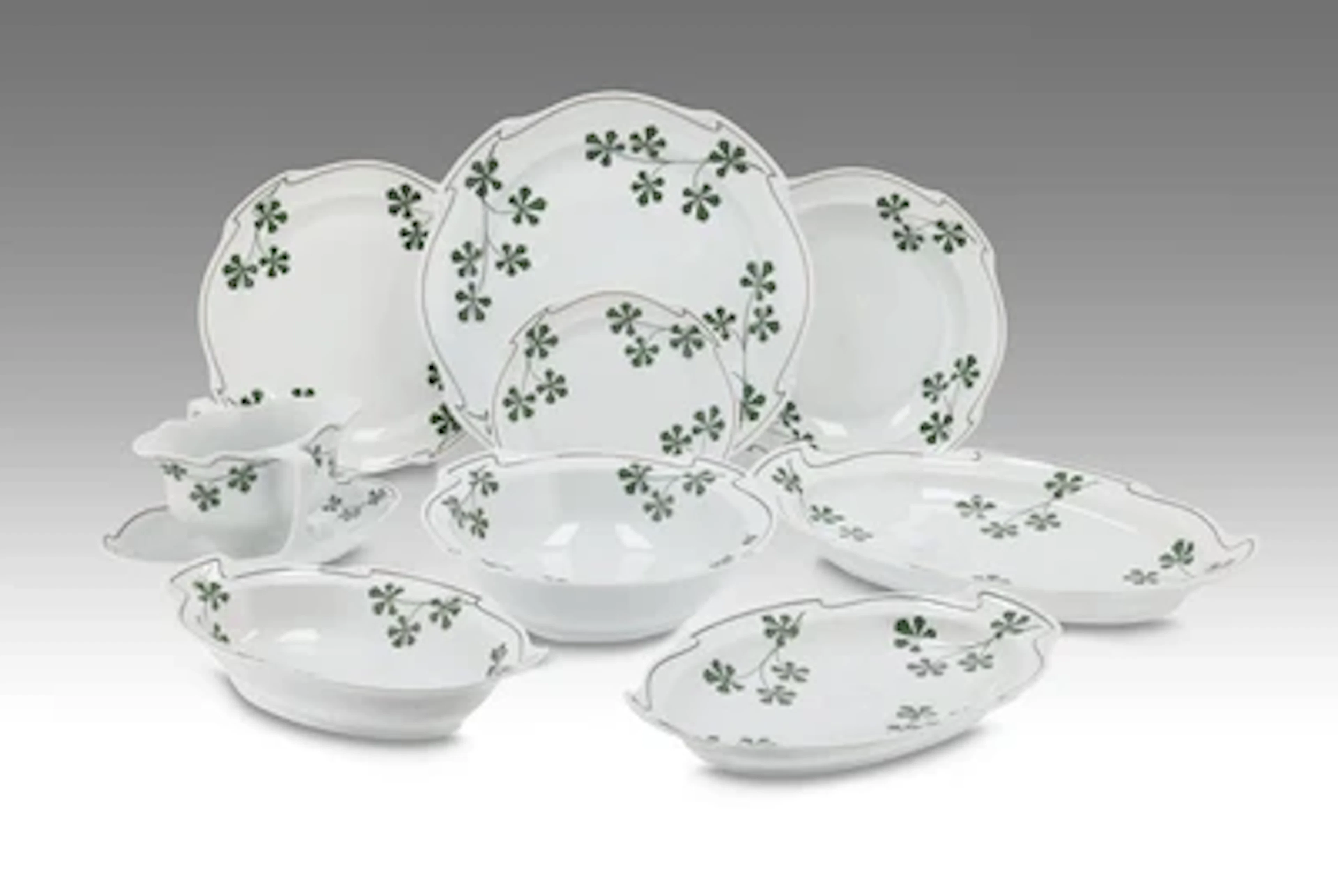 A 34-piece 'Erika' dinner service with chestnut-branch decoration