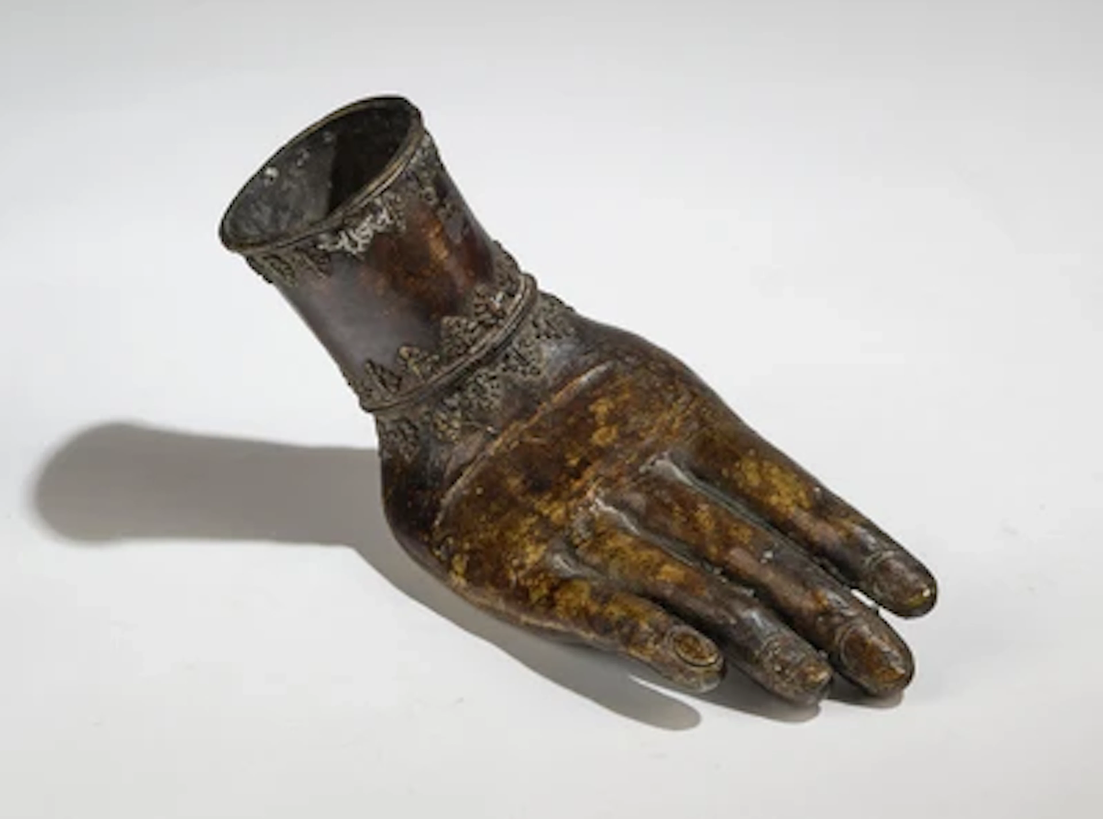 Überlebensgroße Bronze Hand