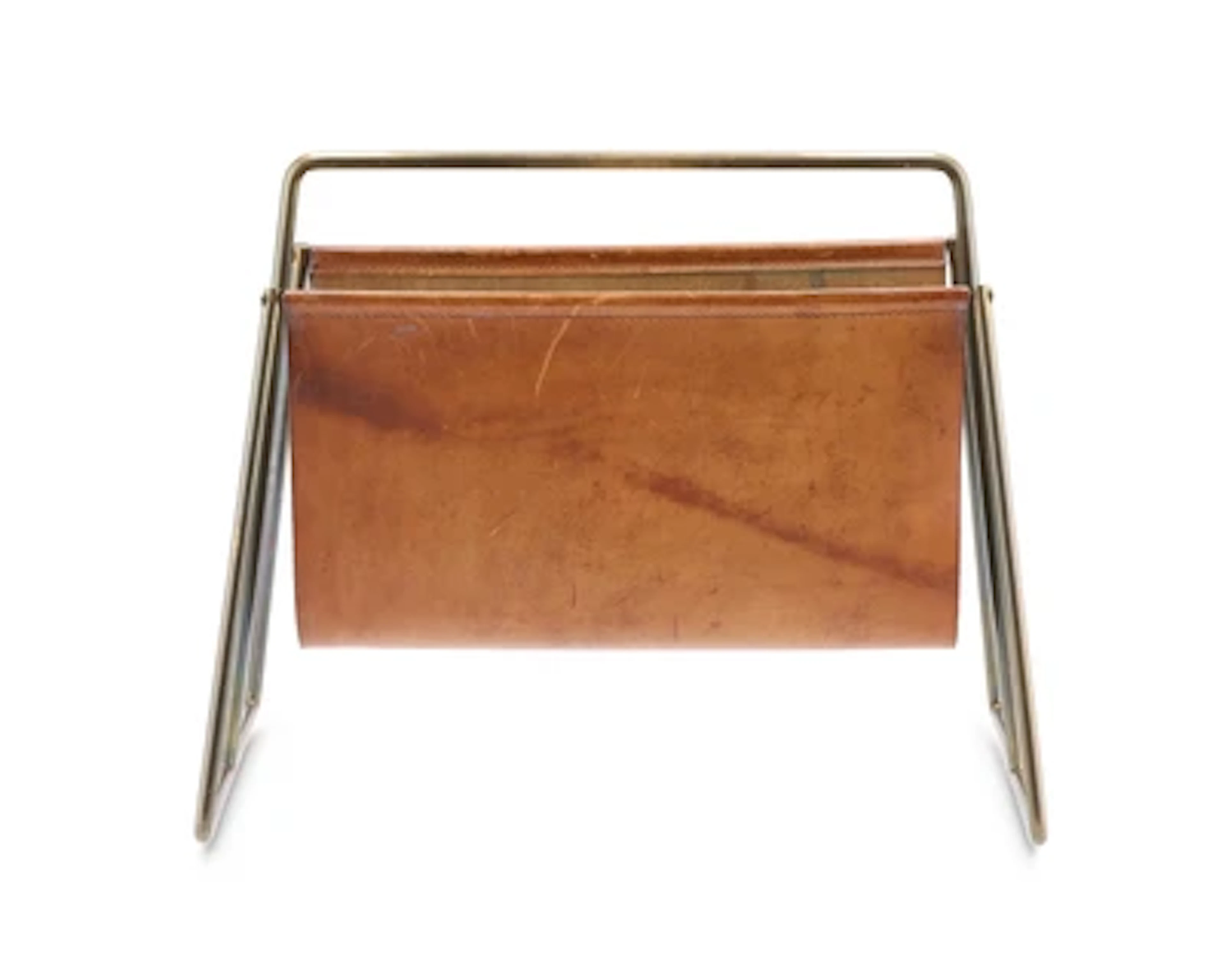 A magazine rack, model number 4101, Carl Auböck II, Vienna, c. 1950