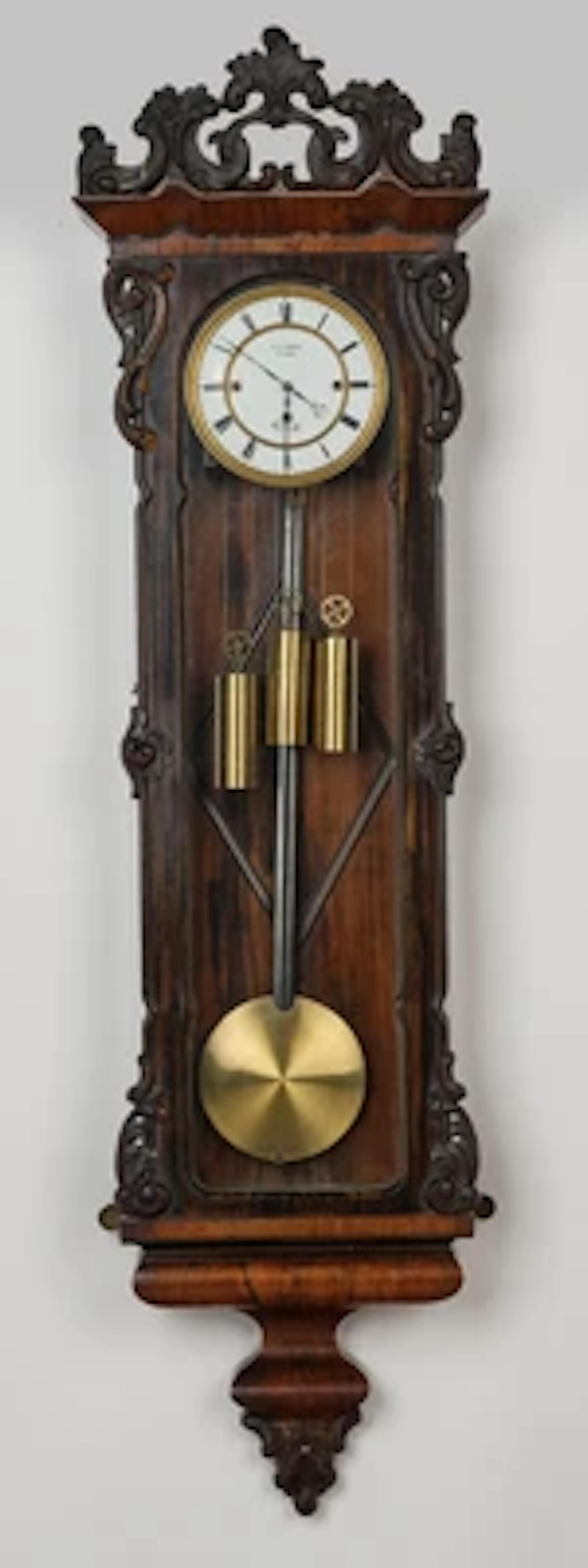 Wiener Historismus Wandpendeluhr "A. C. Greil in Wien"