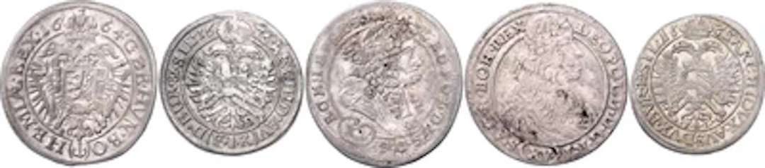 Leopold I.- Münzstätten Prag, Kuttenberg, Brieg, Breslau, Oppeln, Glatz