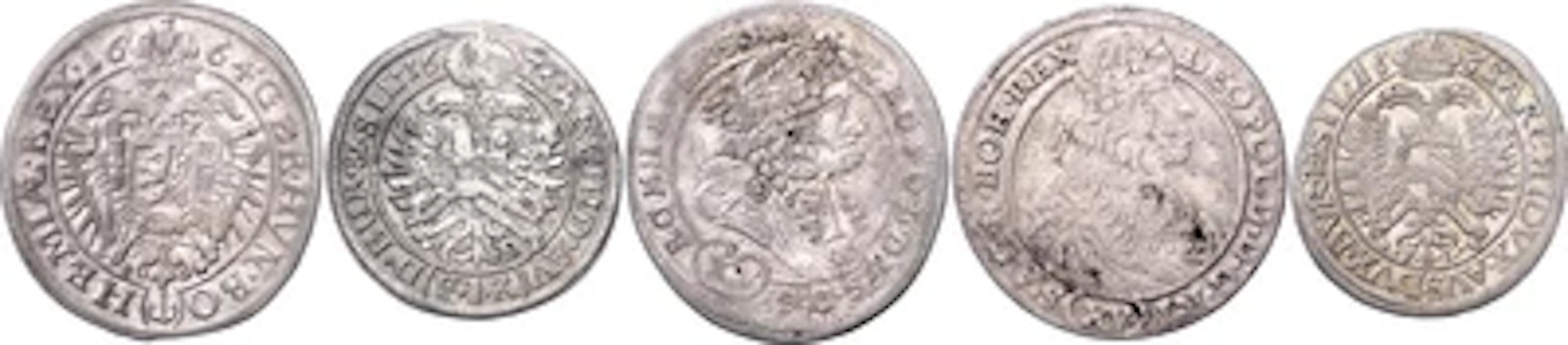 Leopold I.- Münzstätten Prag, Kuttenberg, Brieg, Breslau, Oppeln, Glatz