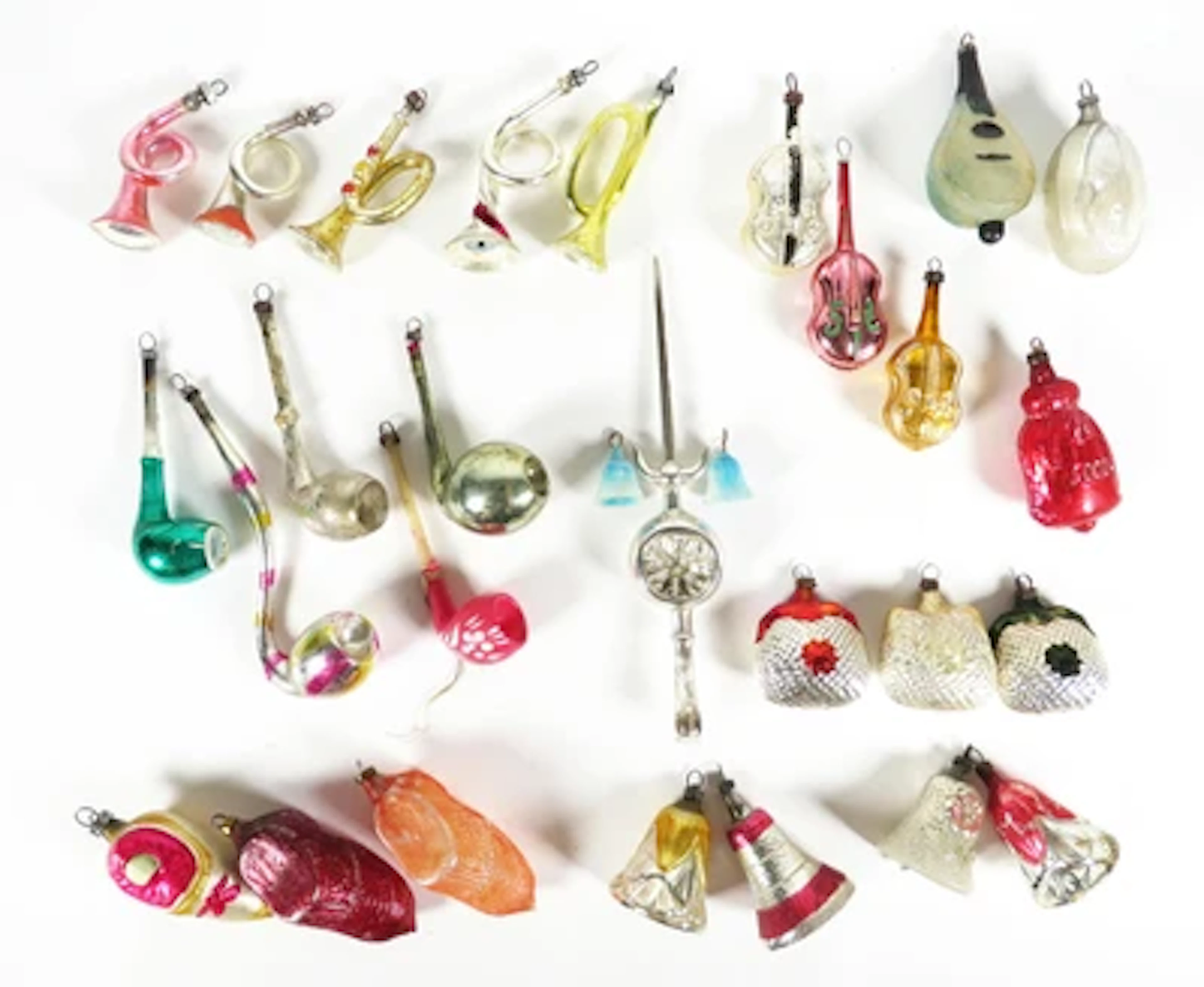26 Stück Christbaumschmuck, 1Spitze, vornehmlich Lauscha, 1. Hälfte