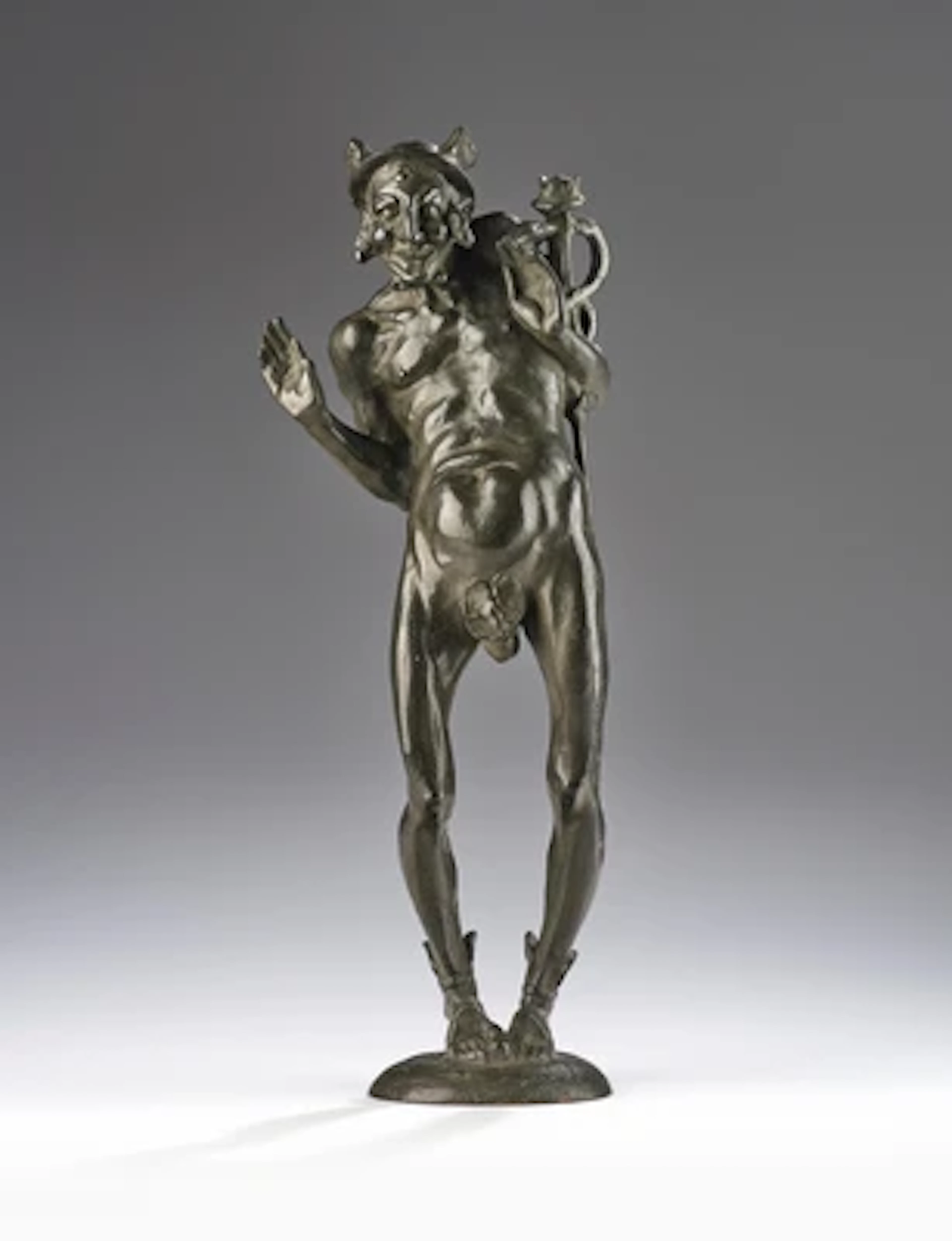 Bruno Zach, Merkur mit Äskulapstab (Merkur als alter Mann), Wien, um 1925