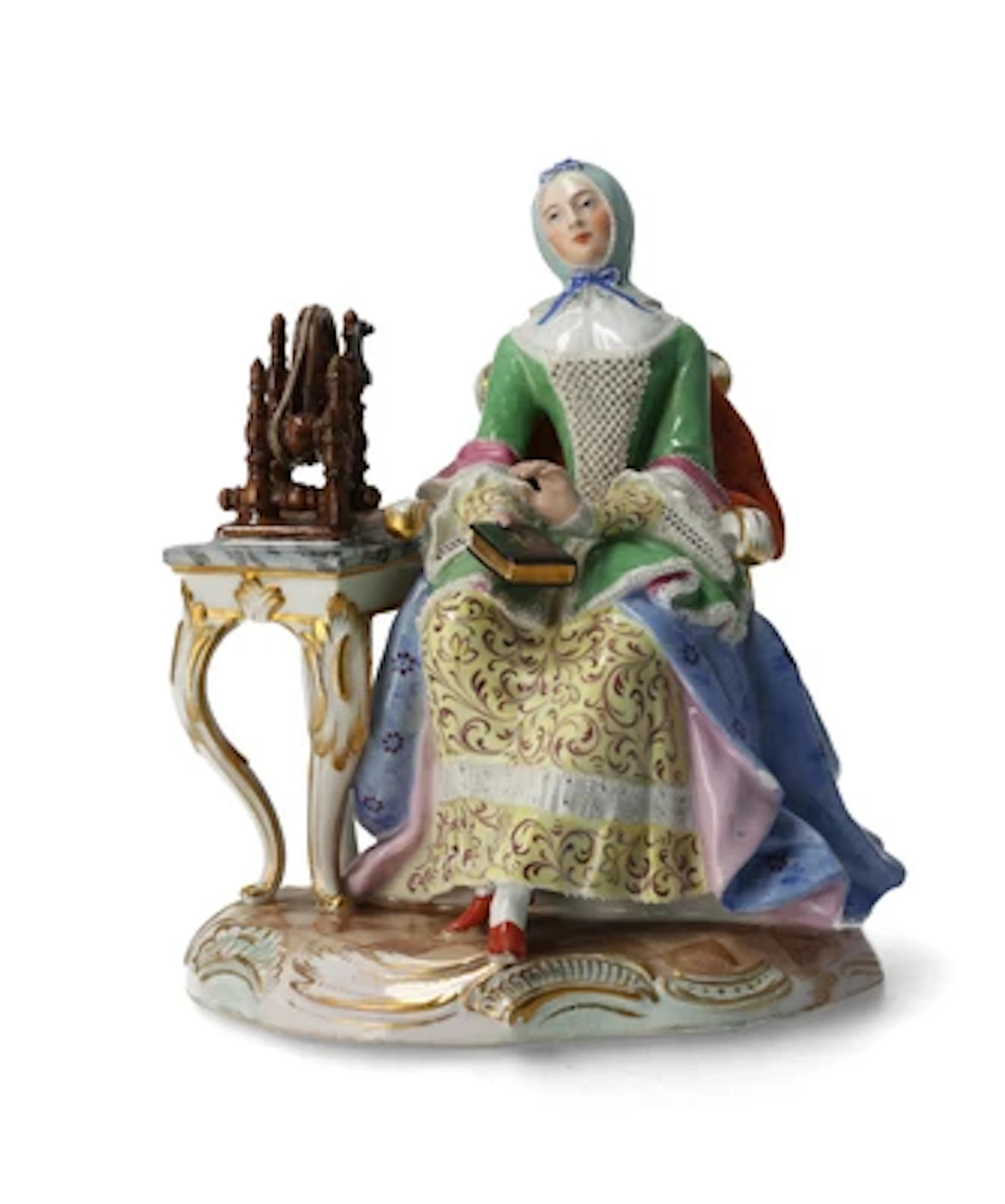 Dame am Spinnrad, Kaiserliche Porzellanmanufaktur, Wien 1844