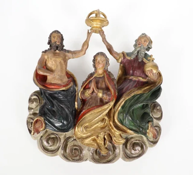 Krönung Mariens auf Wolken, Tirol um 1800
