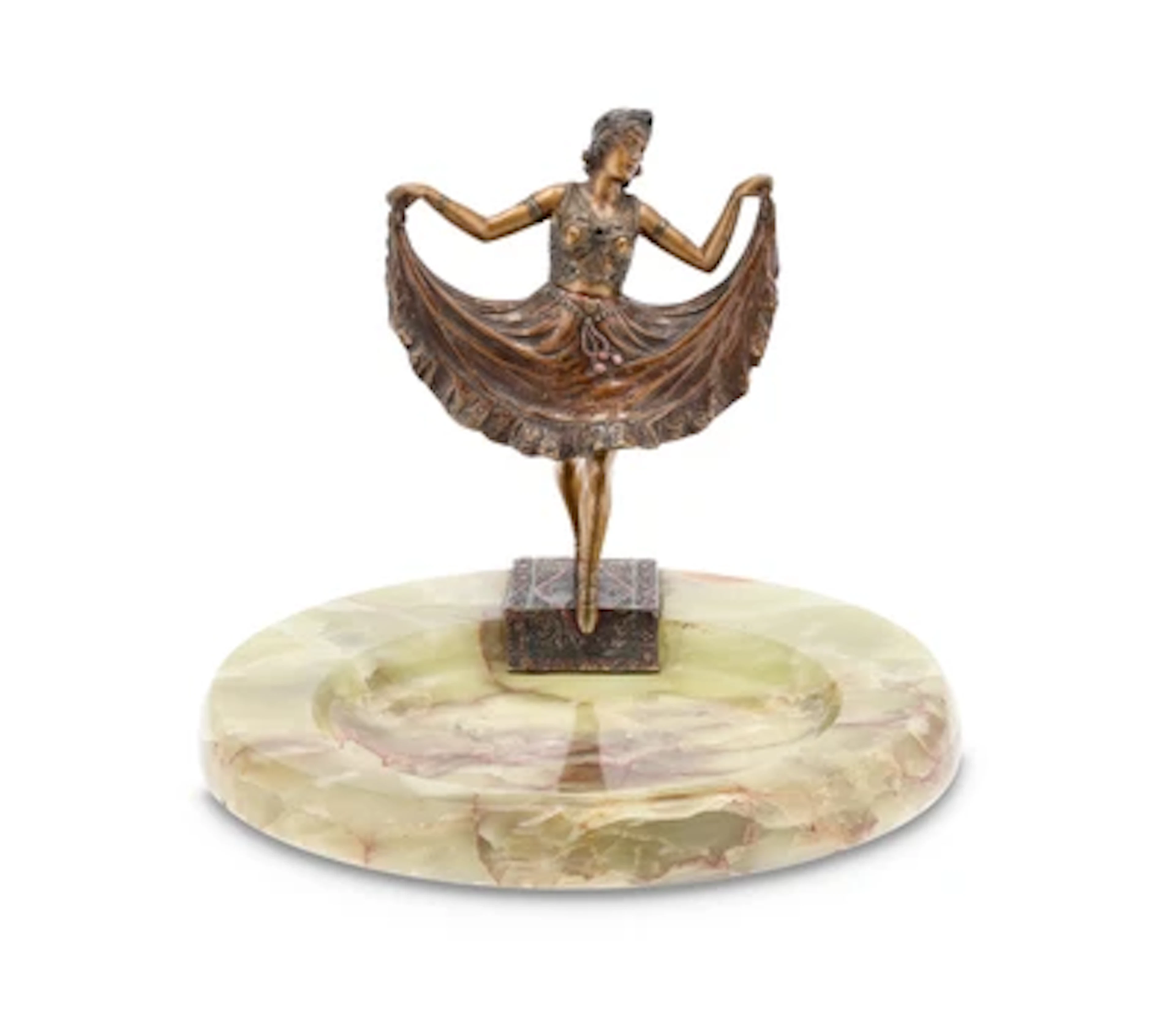 An erotic figure: a woman in Oriental dress with hinged skirt on a