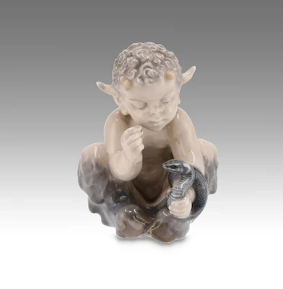 Christian Thomsen, a faun with snake, model number 1712, executed