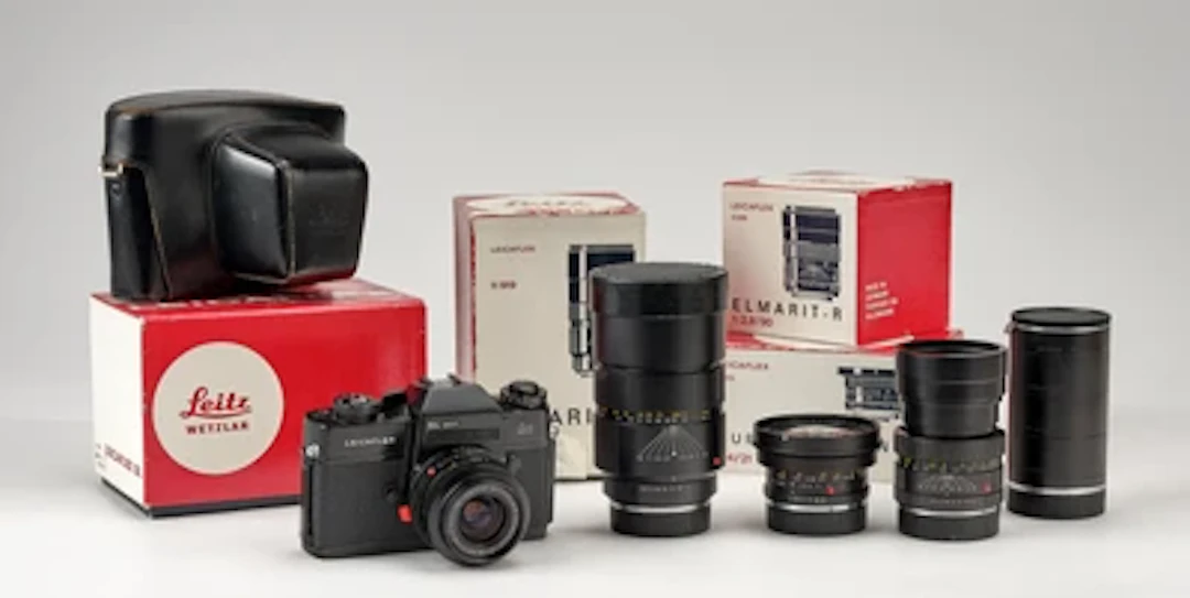 LEICAFLEX SL schwarz mit 4 Objektiven