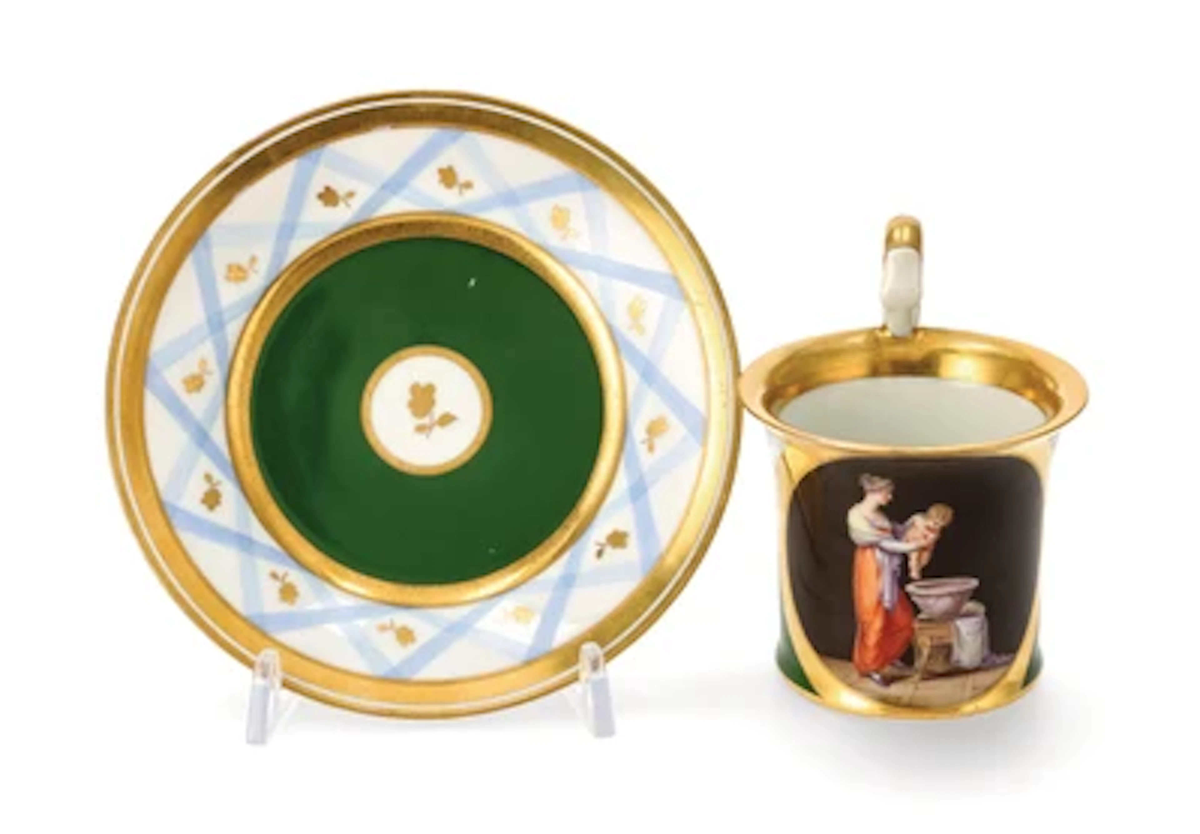 Bildtasse mit Untertasse, Kaiserliche Porzellanmanufaktur, Wien 1821/22,