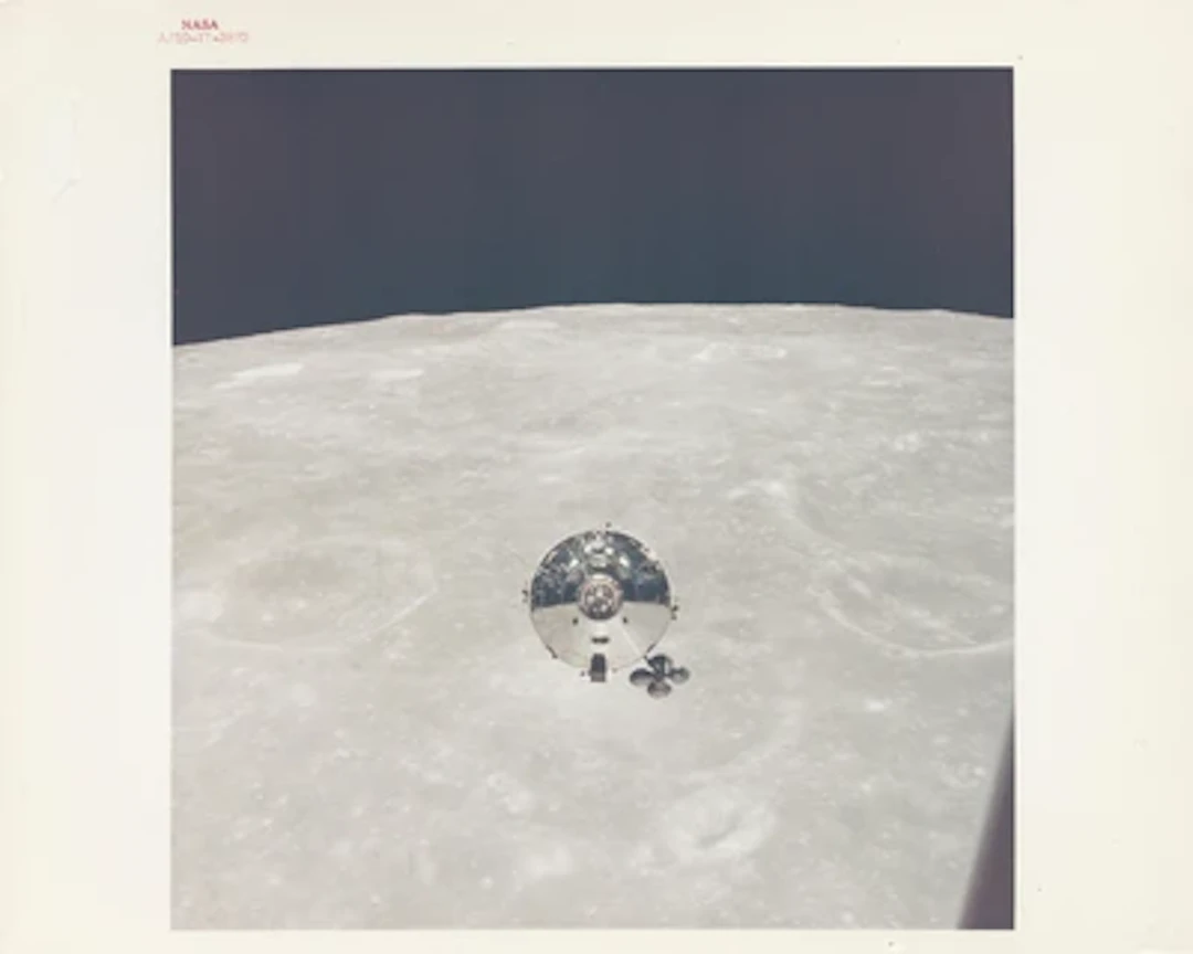 APOLLO 10 - CSM Charlie Brown in Lunar Orbit