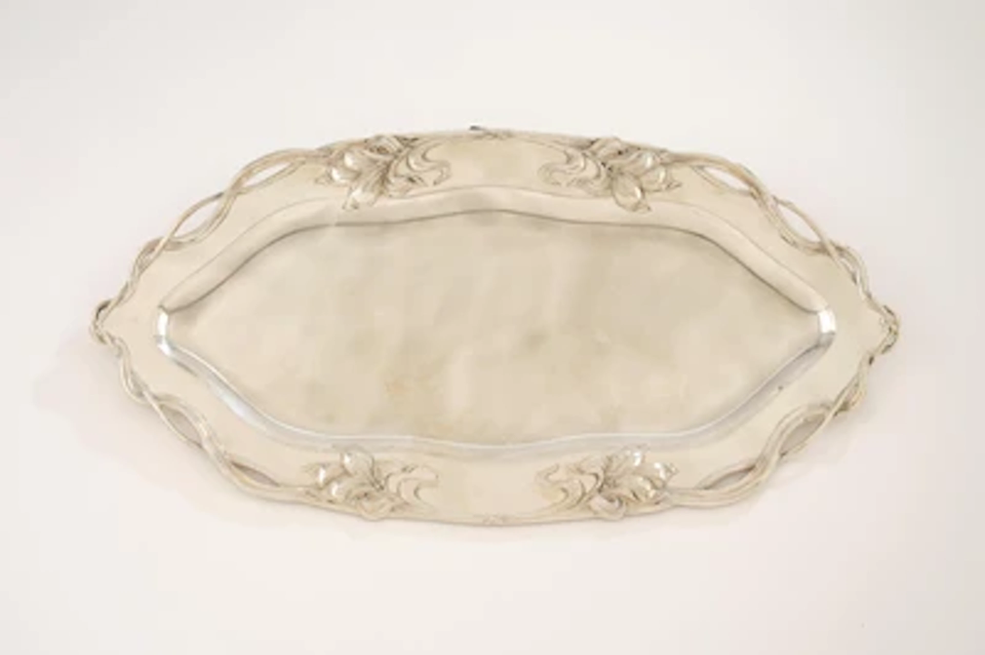 A large silver sideboard with openwork floral motifs, probably Leopold