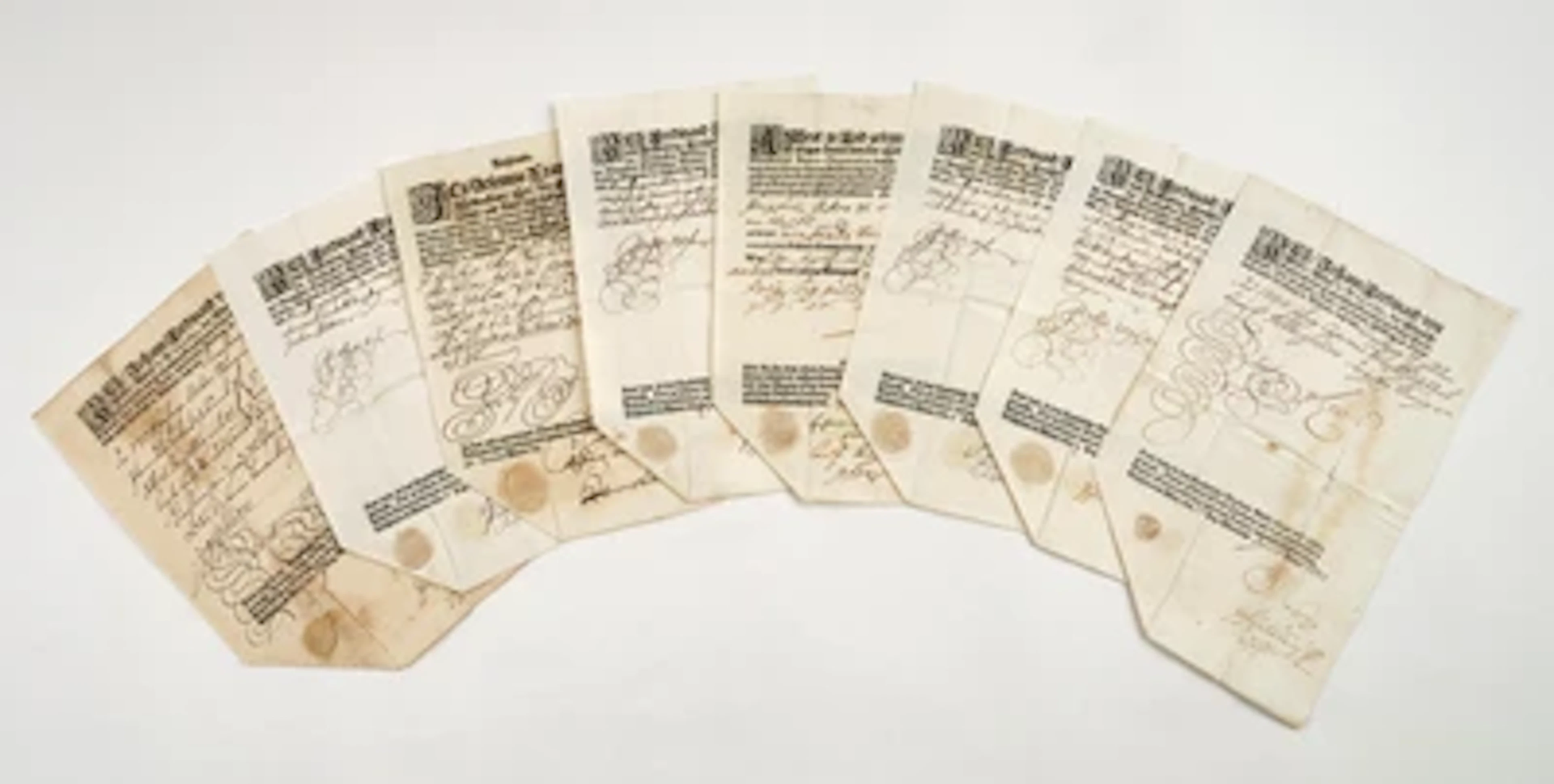 Niederösterreich/ Wien, Konvolut von 8 Quittungen des kaiserlichen