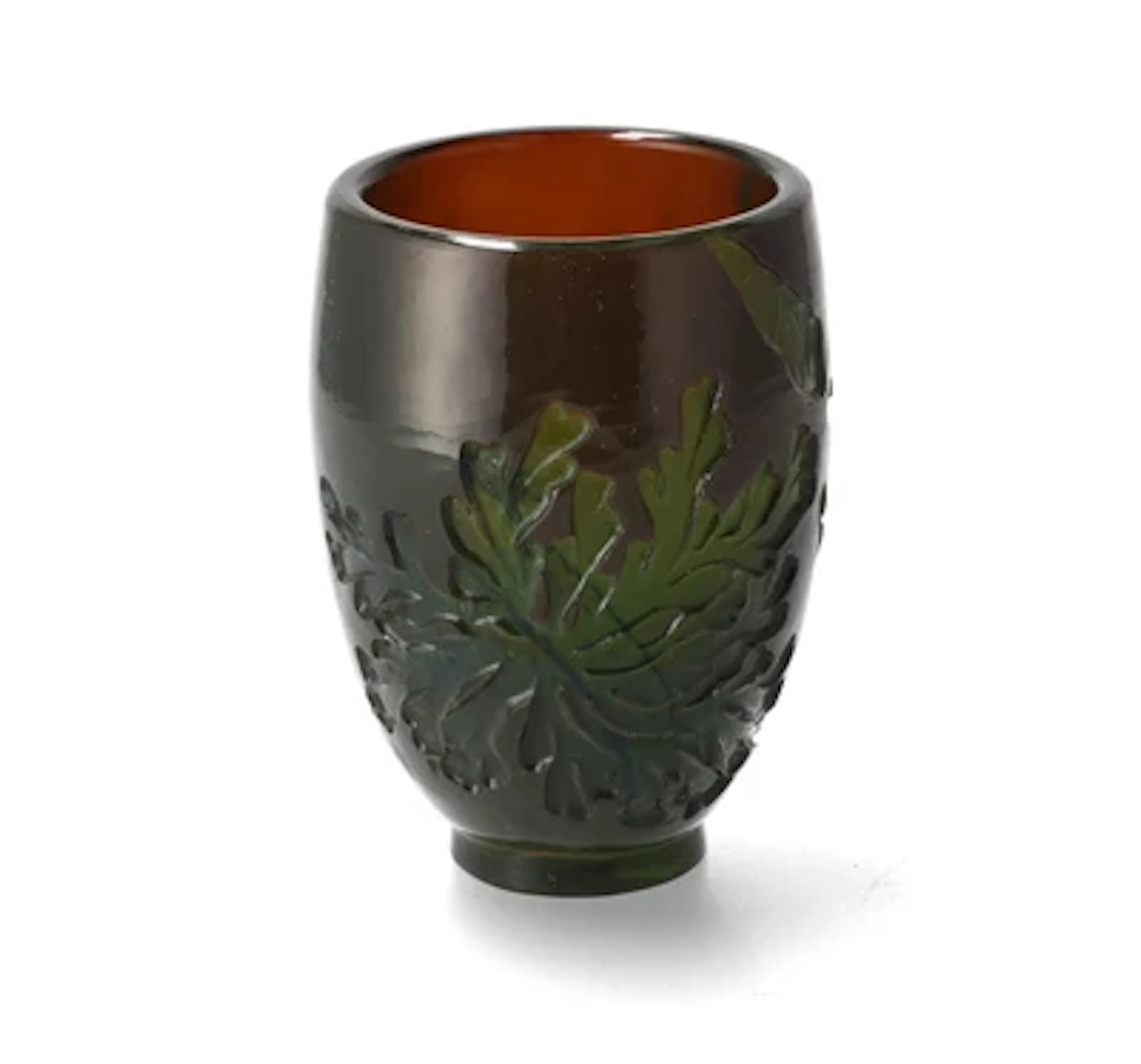 A vase with underwater decoration, grasses and flowers, Emile Gallé