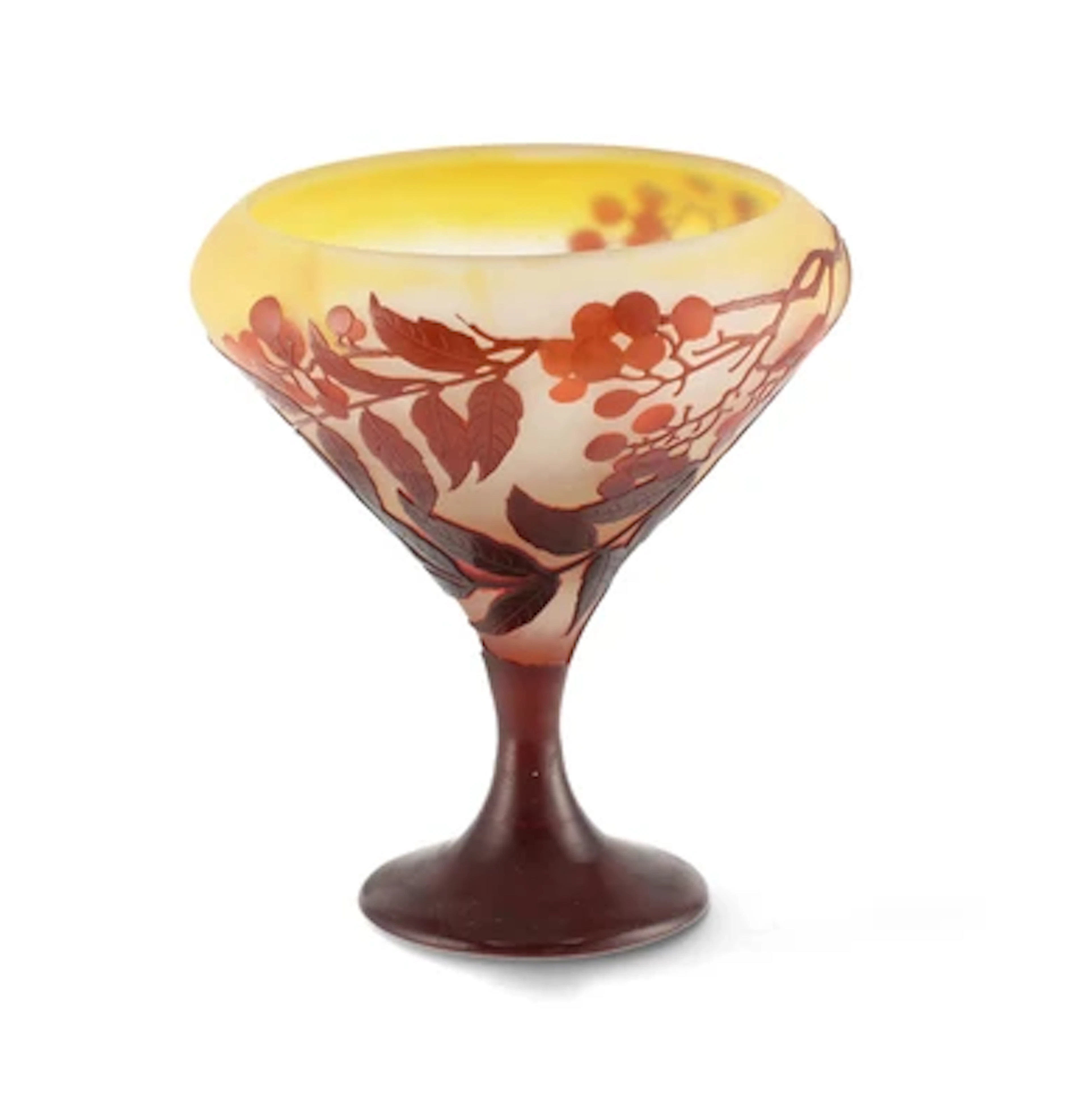 A "Vige et automne" footed vase, Emile Gallé, Nancy, c. 1905-10
