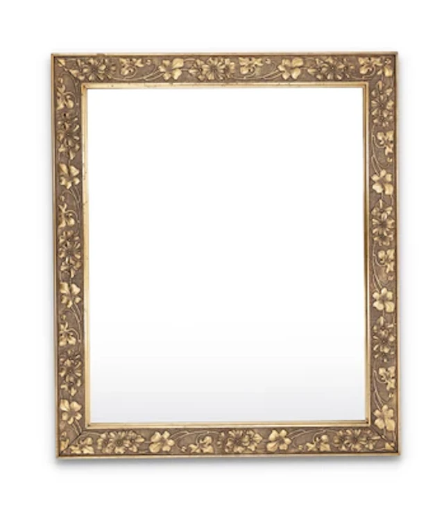 Spiegelrahmen mit stilisiertem Floraldekor, Entwurf: um 1900/15