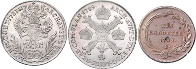 Josef II.- Münzstätten Kremnitz, Schmöllnitz und Nagybanya