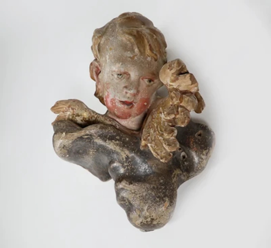 Geflügelter Rokoko-Engelskopf, Umkreis Ignaz Günther, Süddeutsch um 1760