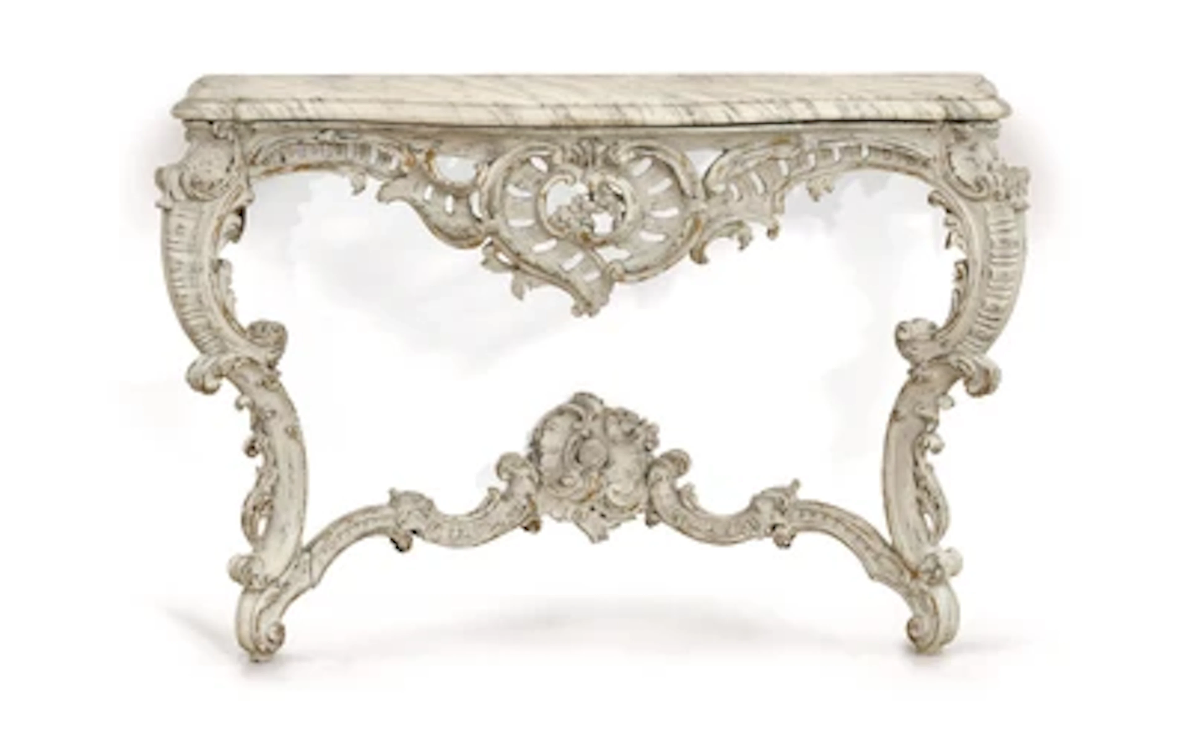 Wandkonsoltisch im Louis XV-Stil („shabby chic“)