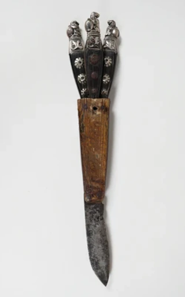 Klappmesser in Form eines Fuhrmannsbestecks, Alpenländisch um 1800
