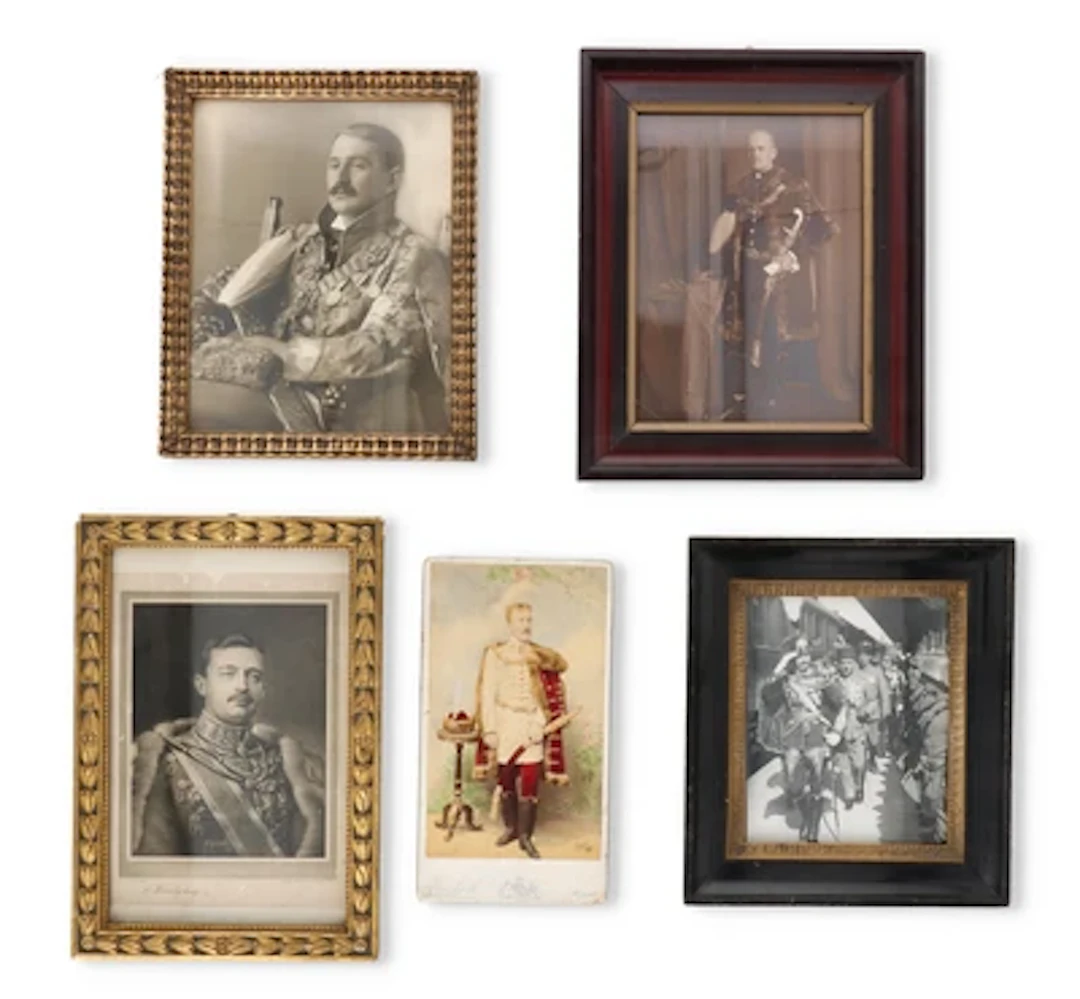 K. u. Armee - Herrscherhaus und Magnaten, Konvolut von 5 Fotographien