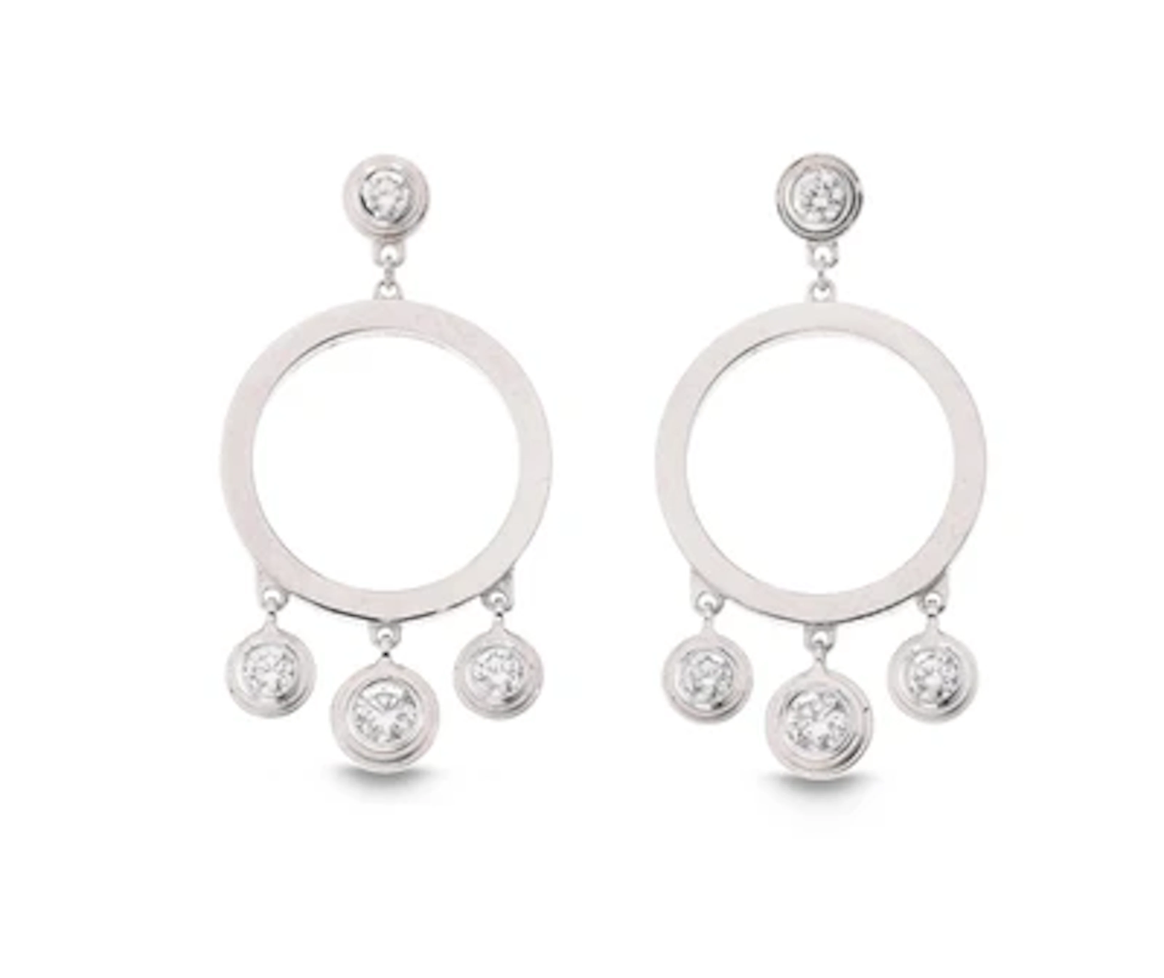 Cartier diamond ear pendants