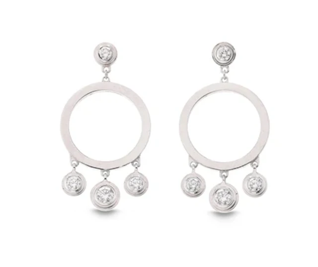 Cartier diamond ear pendants