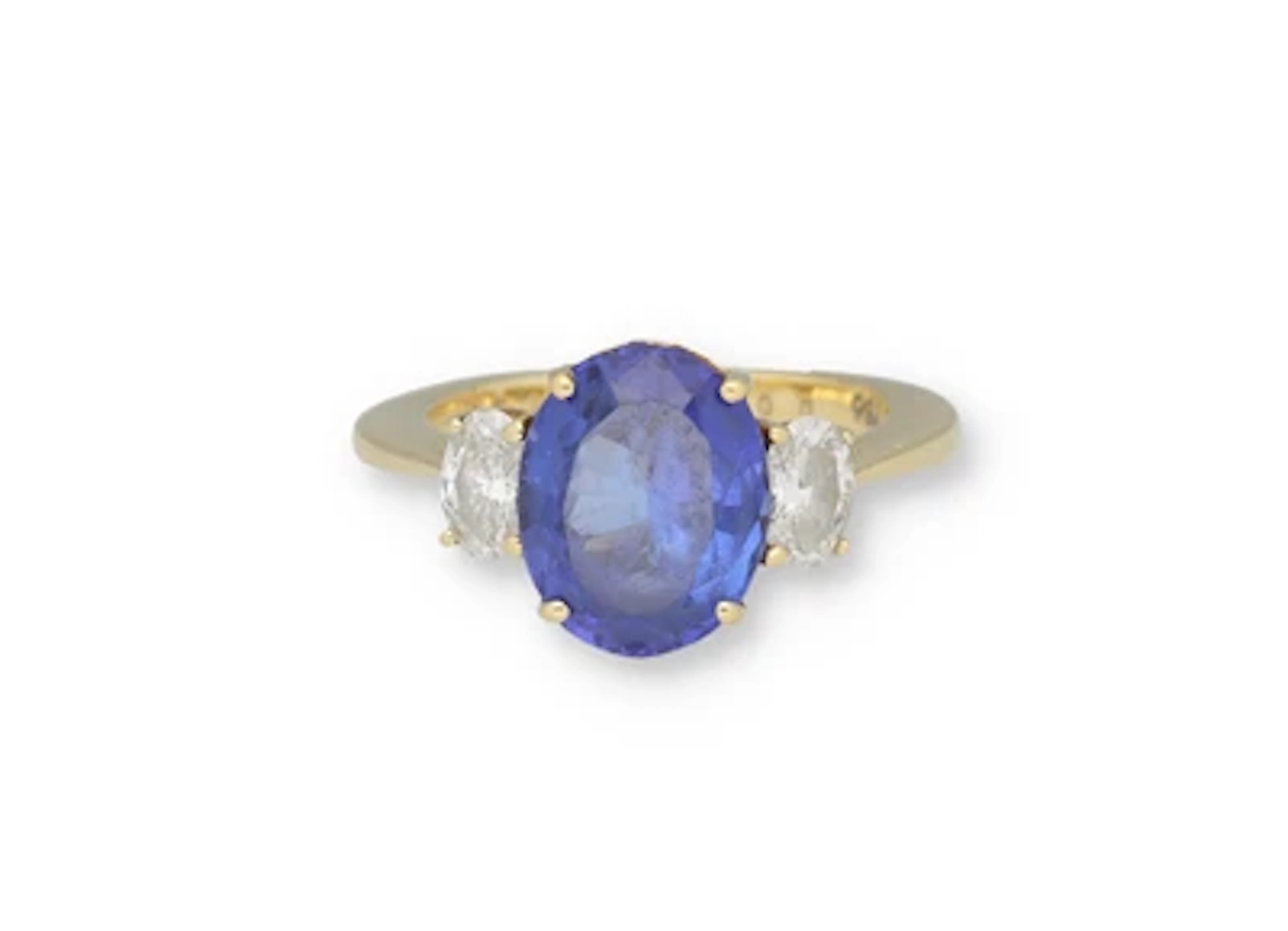 Diamantring mit Tansanit ca. 4,50 ct