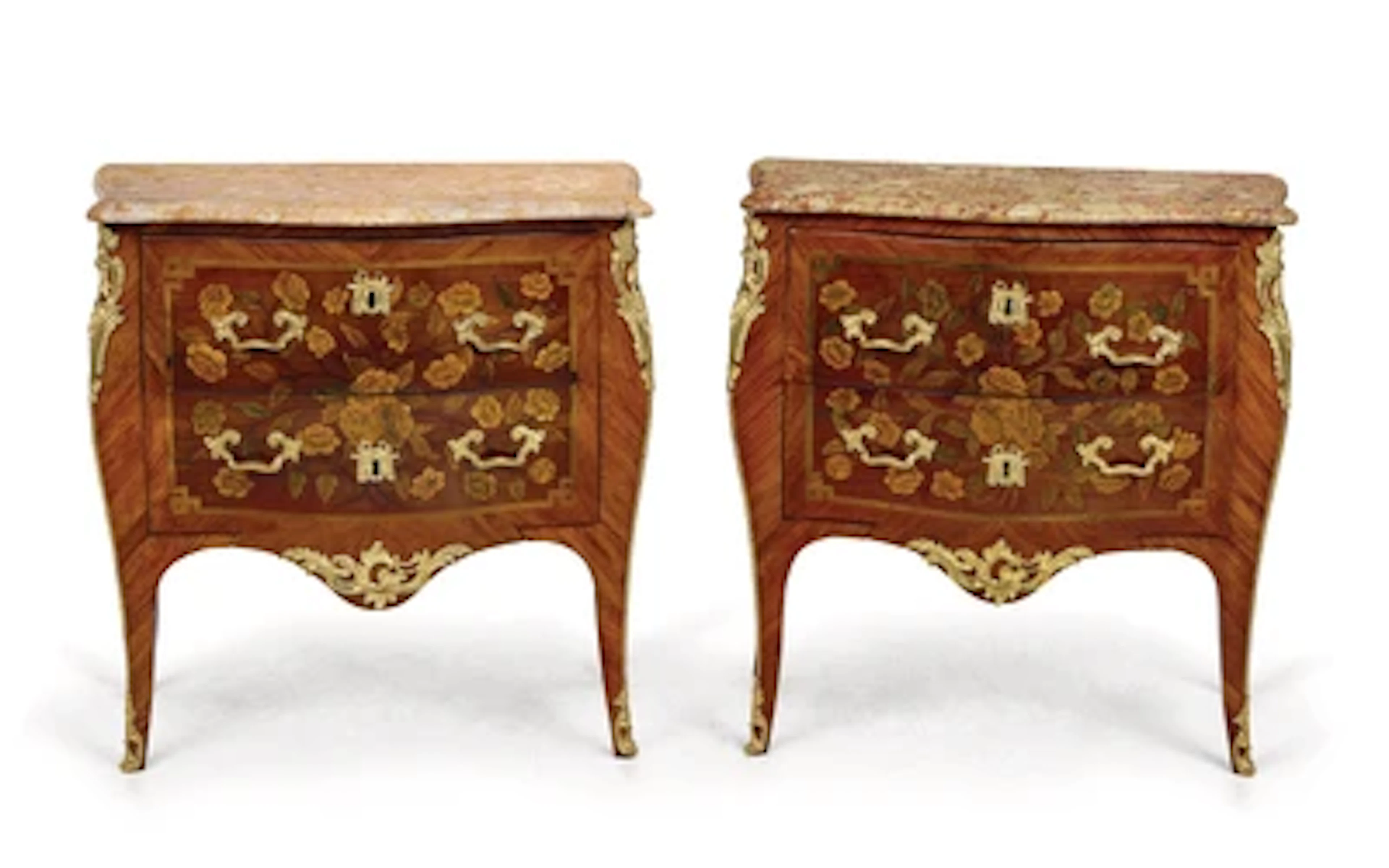 A Rare and Outstanding Pair of Small Louis XV Commodes