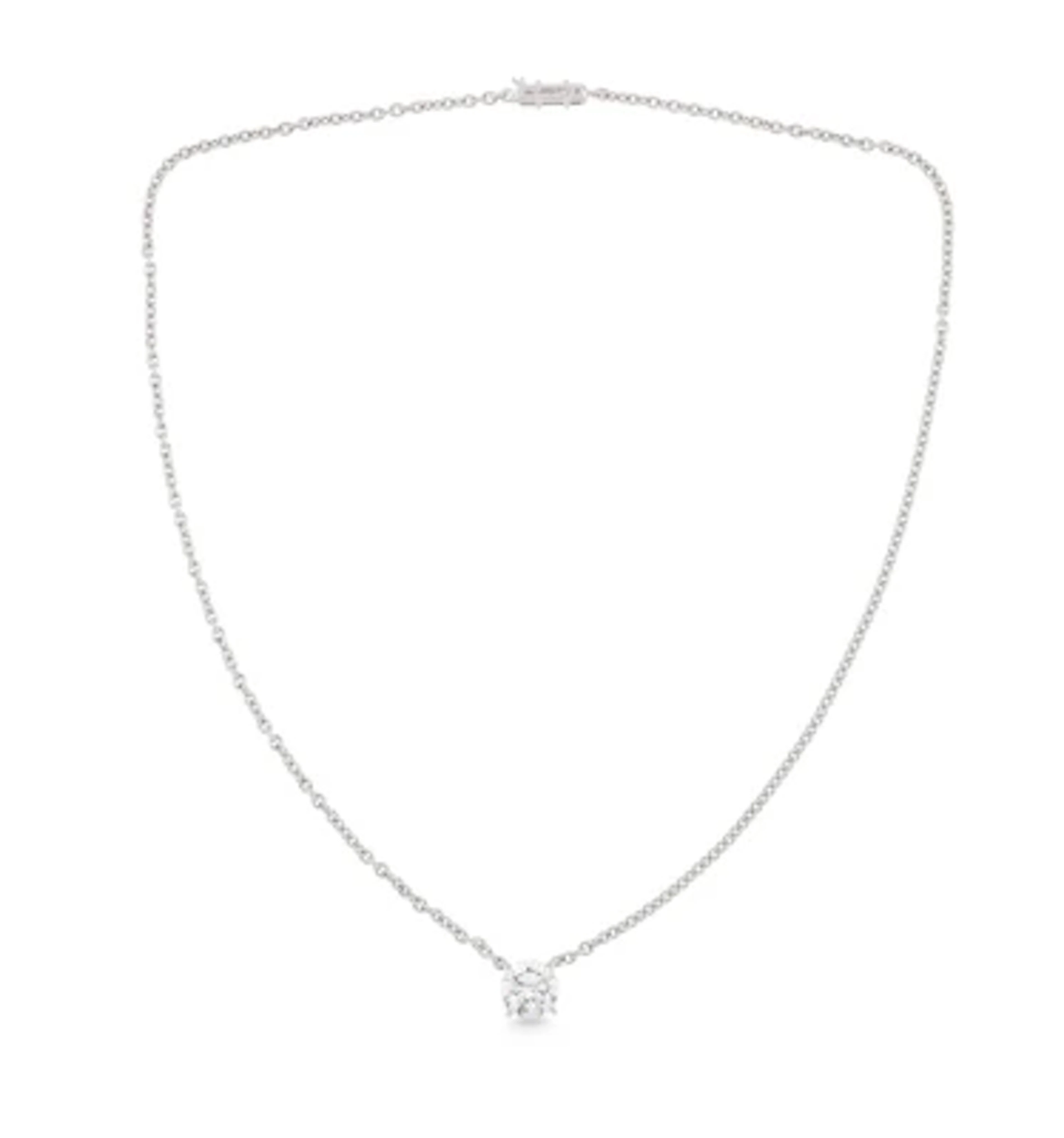 Cartier solitaire diamond necklace 2.09 ct